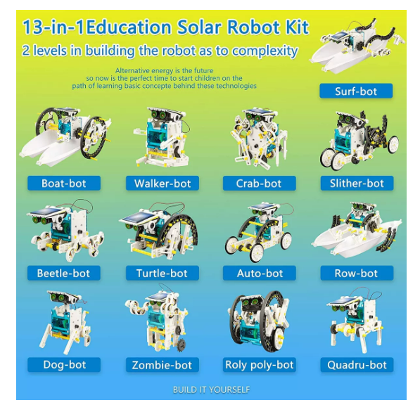 Foto 3 pulgar | Juguete De Educativo Robot Solar Regalo Para Niños 13 En 1