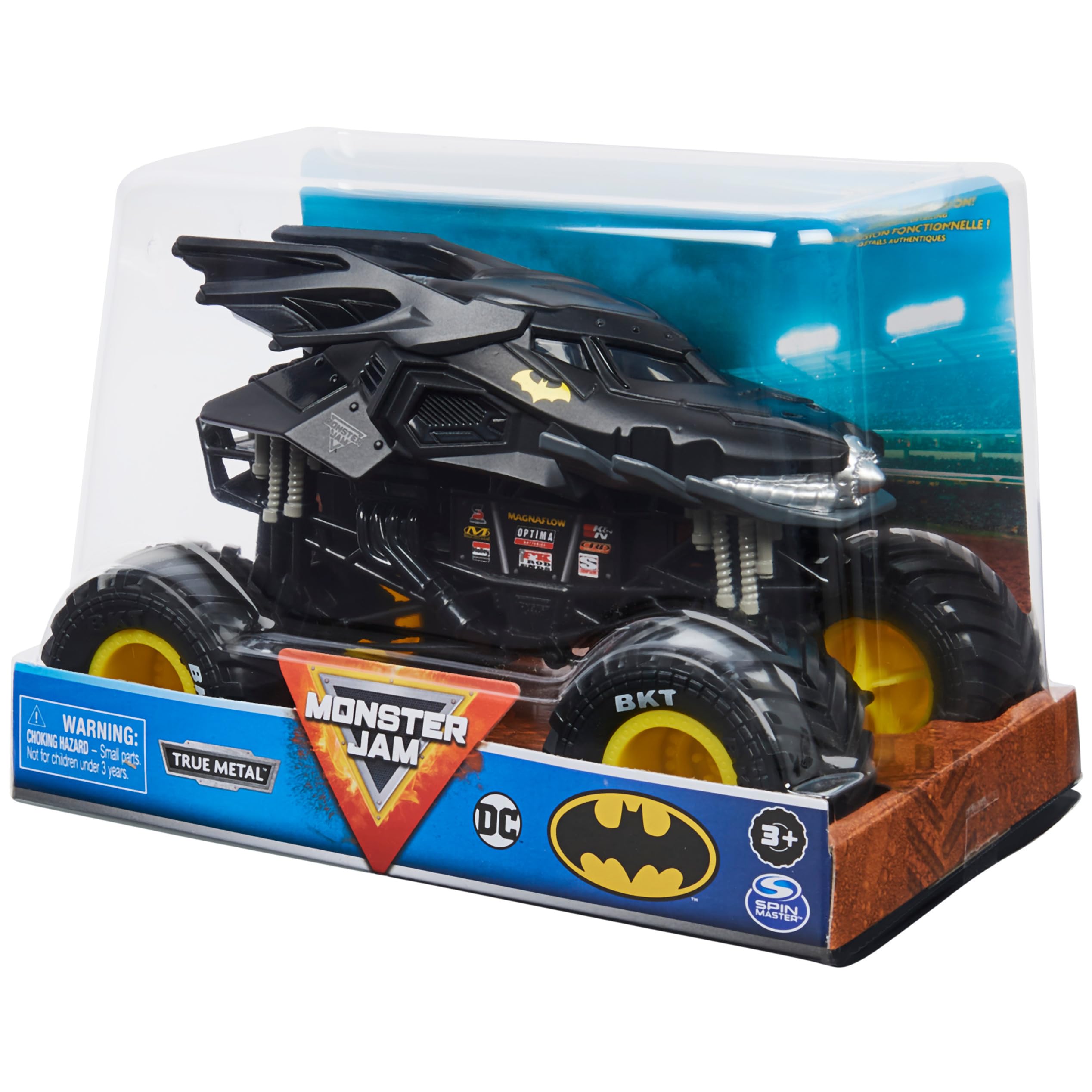 Foto 5 pulgar | Batmóvil Retro Batman Monster Truck Monster Jam 1:24 - Venta Internacional