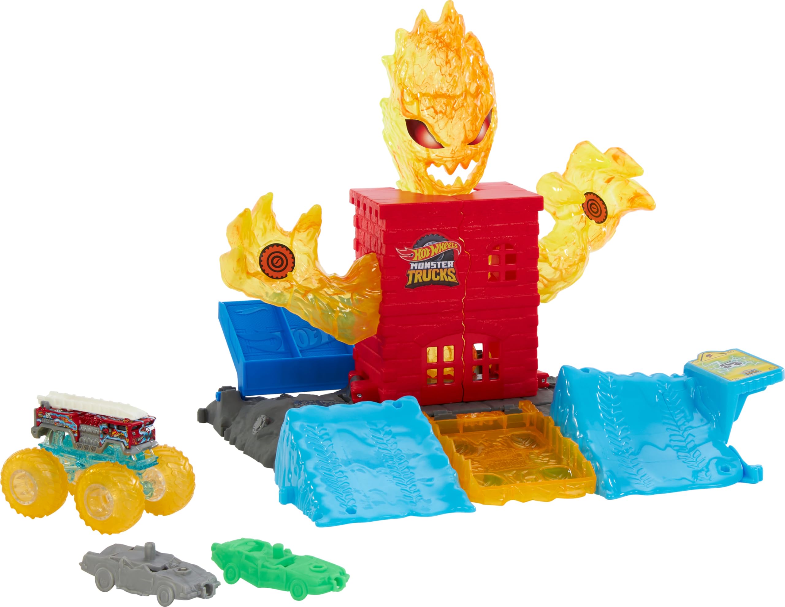 Foto 5 pulgar | Toy Playset Hot Wheels Monster Trucks, Camión De Bomberos Con 5 Alarmas - Venta Internacional.