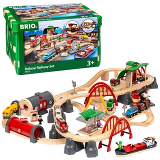 Foto 2 | Juego De Juguetes De Tren De Madera Brio World 33052 Deluxe Railway Set - Venta Internacional.