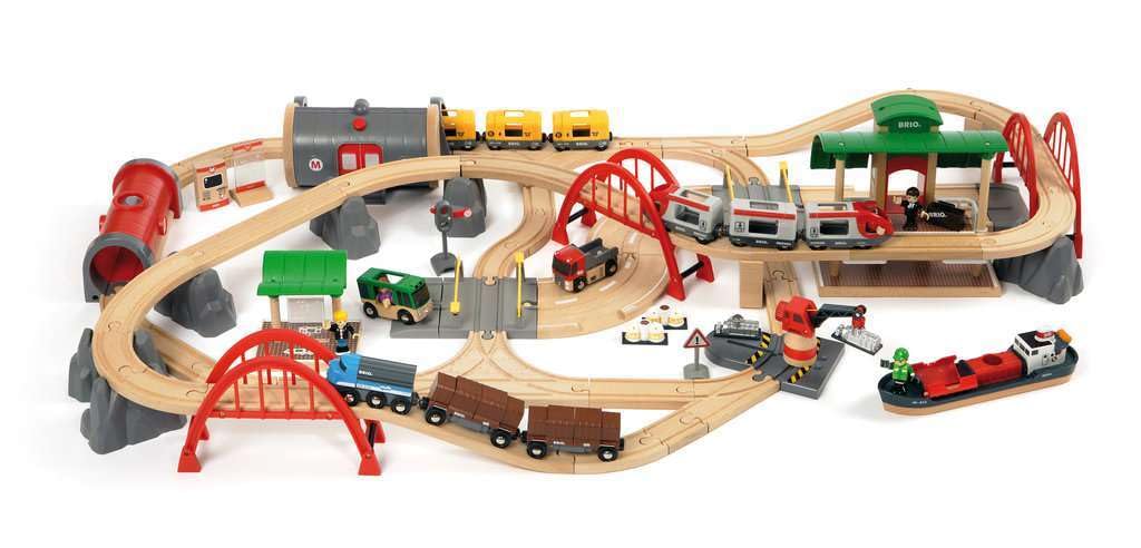 Foto 4 pulgar | Juego De Juguetes De Tren De Madera Brio World 33052 Deluxe Railway Set - Venta Internacional.