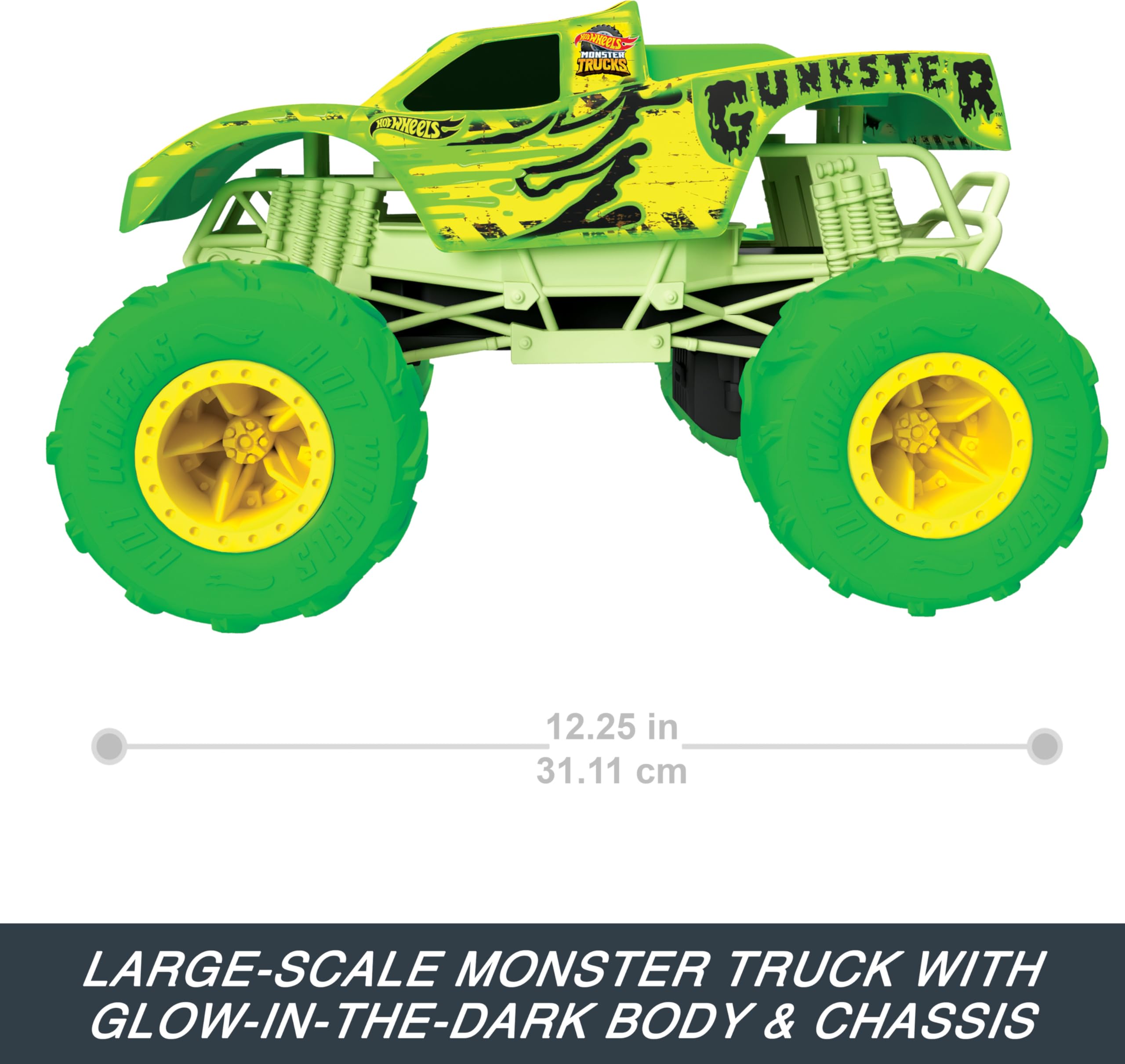 Foto 4 pulgar | Juguete Rc Hot Wheels Monster Trucks Gunkster A Escala 1:15 - Venta Internacional.