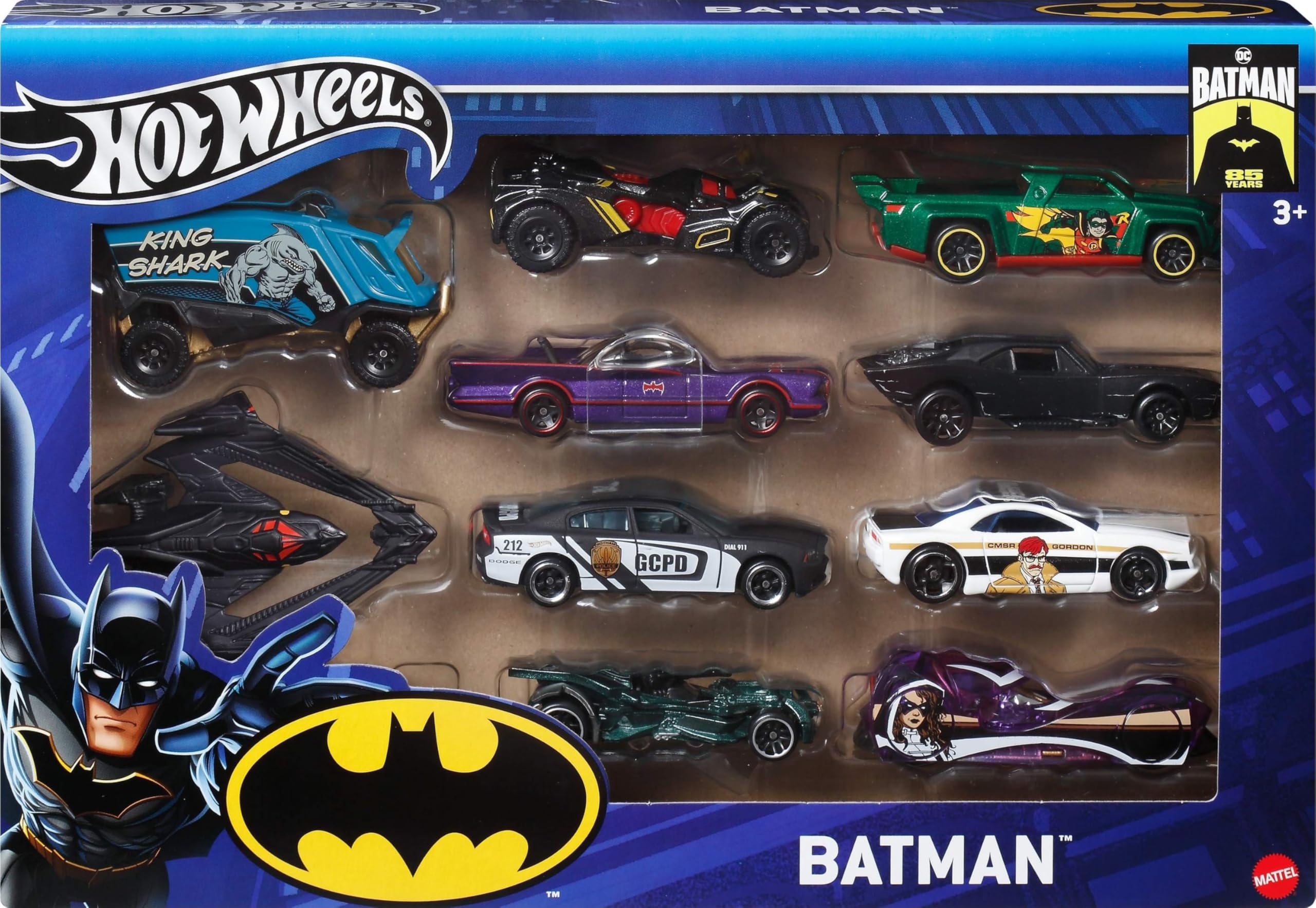 Foto 2 pulgar | Toy Cars Hot Wheels Con Temática De Batman, Paquete De 10 Unidades, 1:64 Fundido A Presión - Venta Internacional.