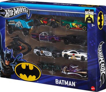 Foto 2 | Toy Cars Hot Wheels Con Temática De Batman, Paquete De 10 Unidades, 1:64 Fundido A Presión - Venta Internacional.