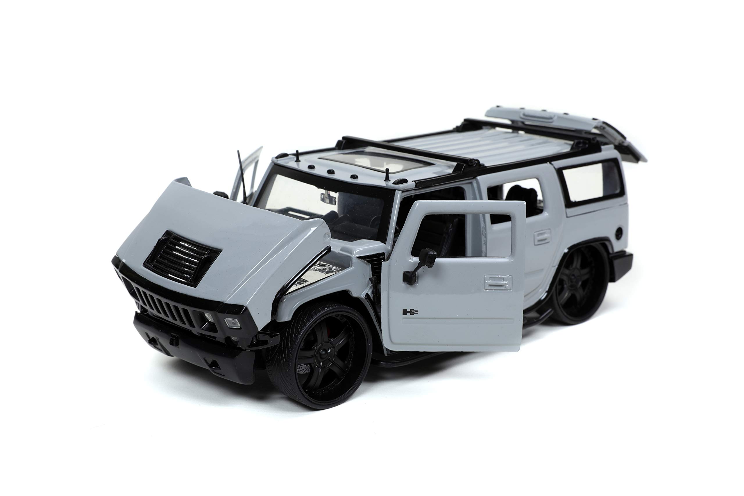 Foto 7 pulgar | Coche Fundido A Presión Jada Toys Just Trucks 1:24 2003 Hummer H2 Grey - Venta Internacional.