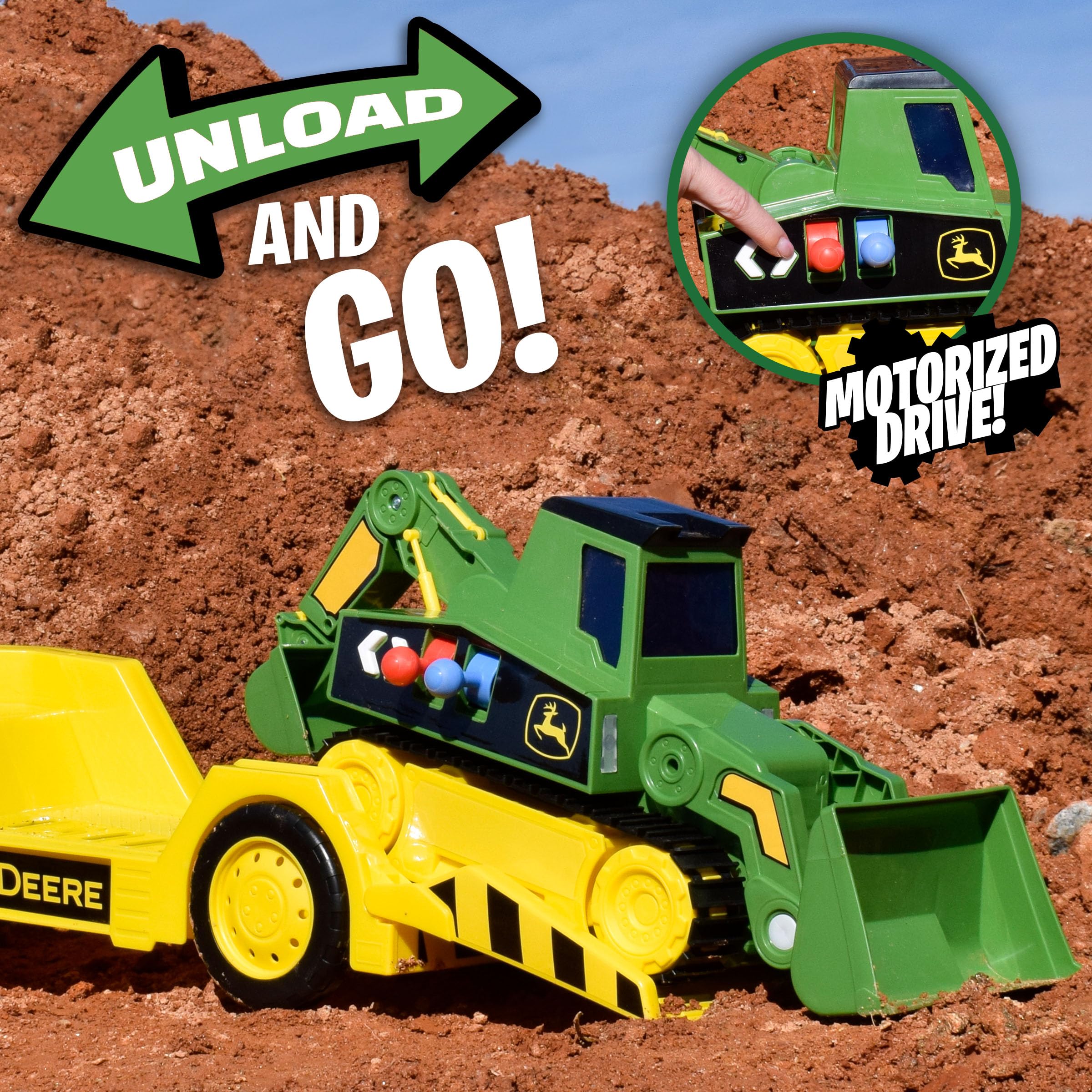 Foto 4 pulgar | Mega Mover De Juguete John Deere Con 2 Camiones Grandes Para Niños Mayores De 3 Años - Venta Internacional.