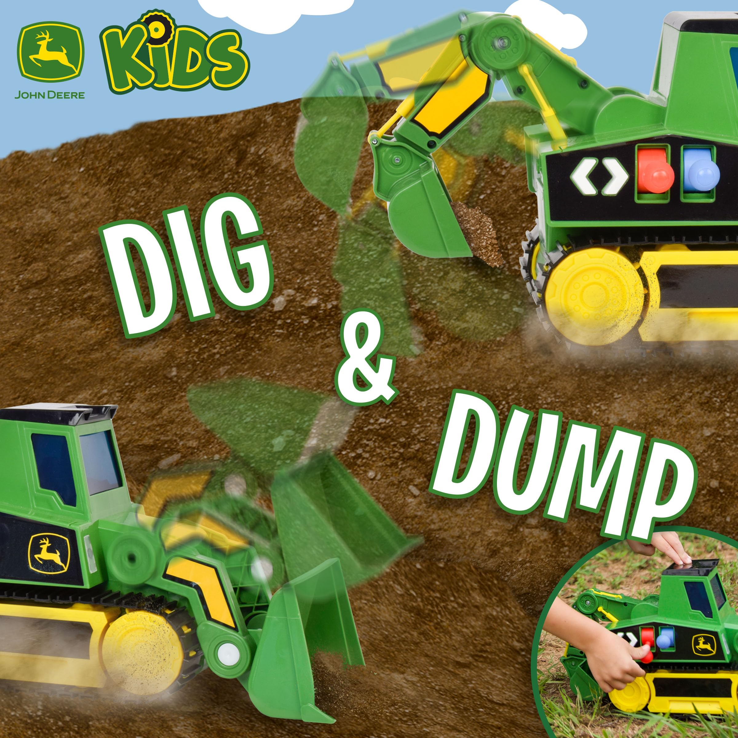 Foto 5 pulgar | Mega Mover De Juguete John Deere Con 2 Camiones Grandes Para Niños Mayores De 3 Años - Venta Internacional.