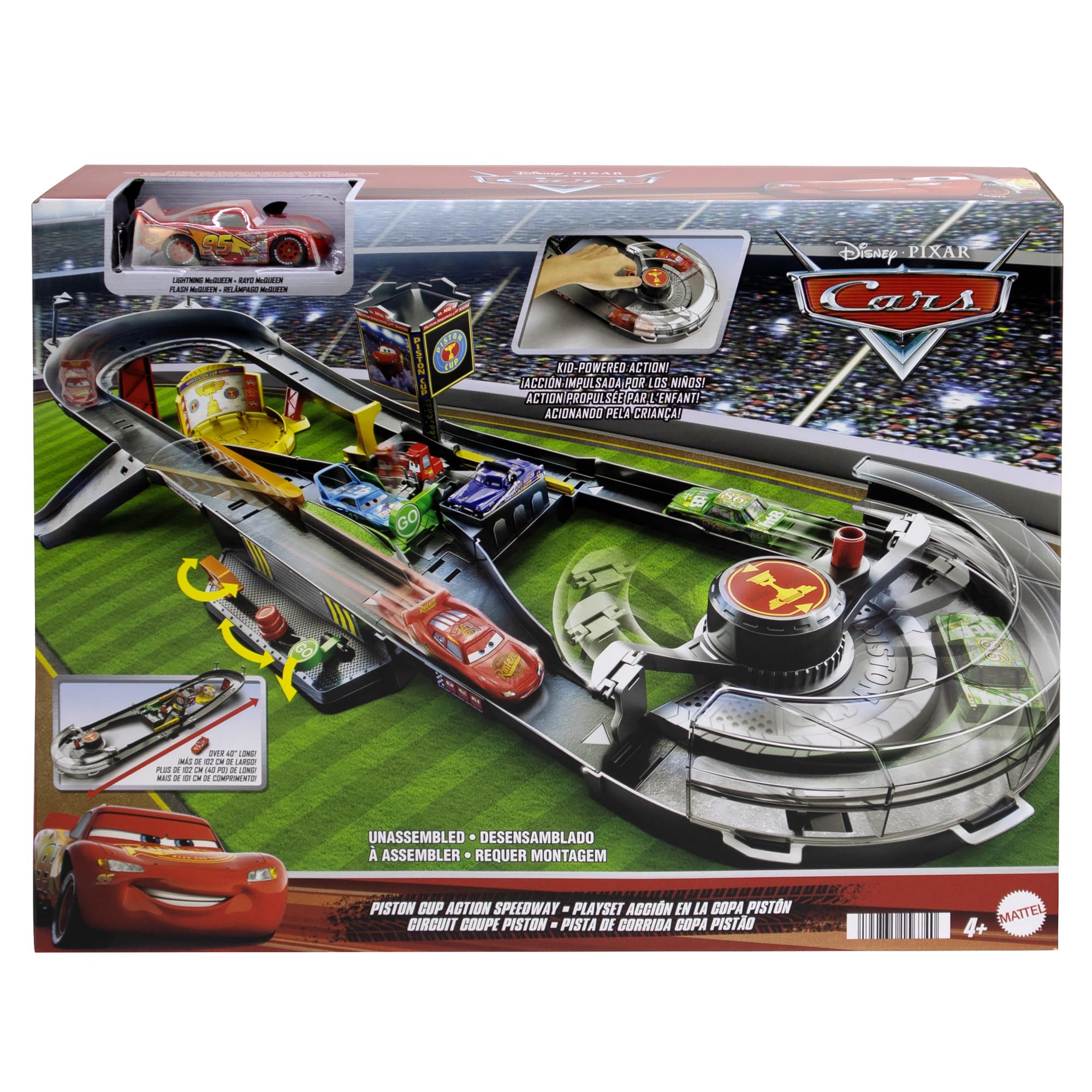 Foto 7 pulgar | Set De Atletismo Mattel Disney Pixar Cars Piston Cup Action Speedway - Venta Internacional.