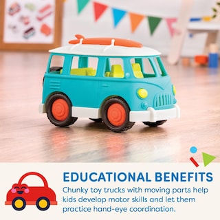 Foto 4 | Ruedas Toy Camper Van Battat Wonder, Azules, Para Niños Mayores De 1 Año - Venta Internacional.
