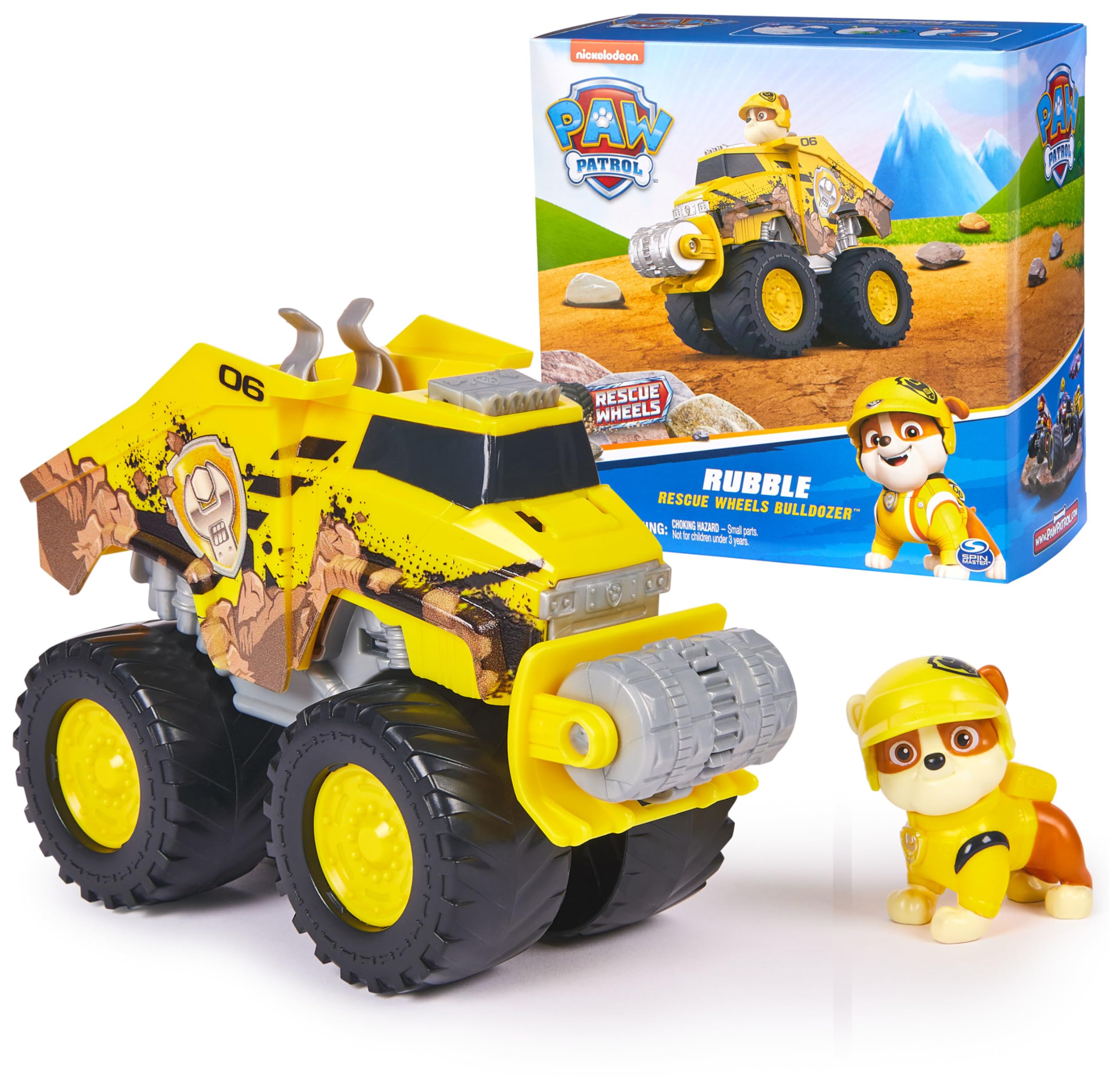 Foto 2 pulgar | Camión De Juguete Paw Patrol Rescue Wheels Rubble's Bulldozer Con Figura - Venta Internacional.