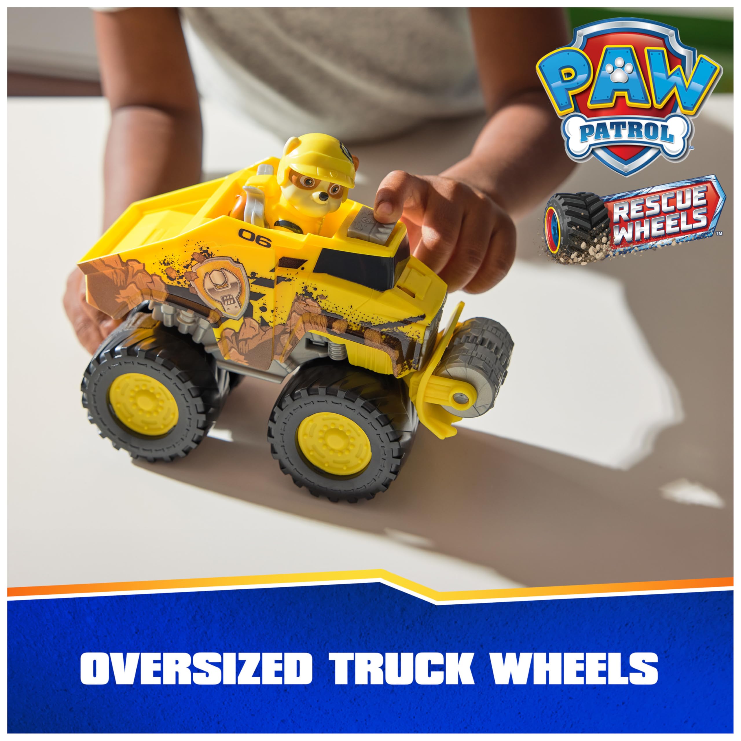 Foto 2 | Camión De Juguete Paw Patrol Rescue Wheels Rubble's Bulldozer Con Figura - Venta Internacional.