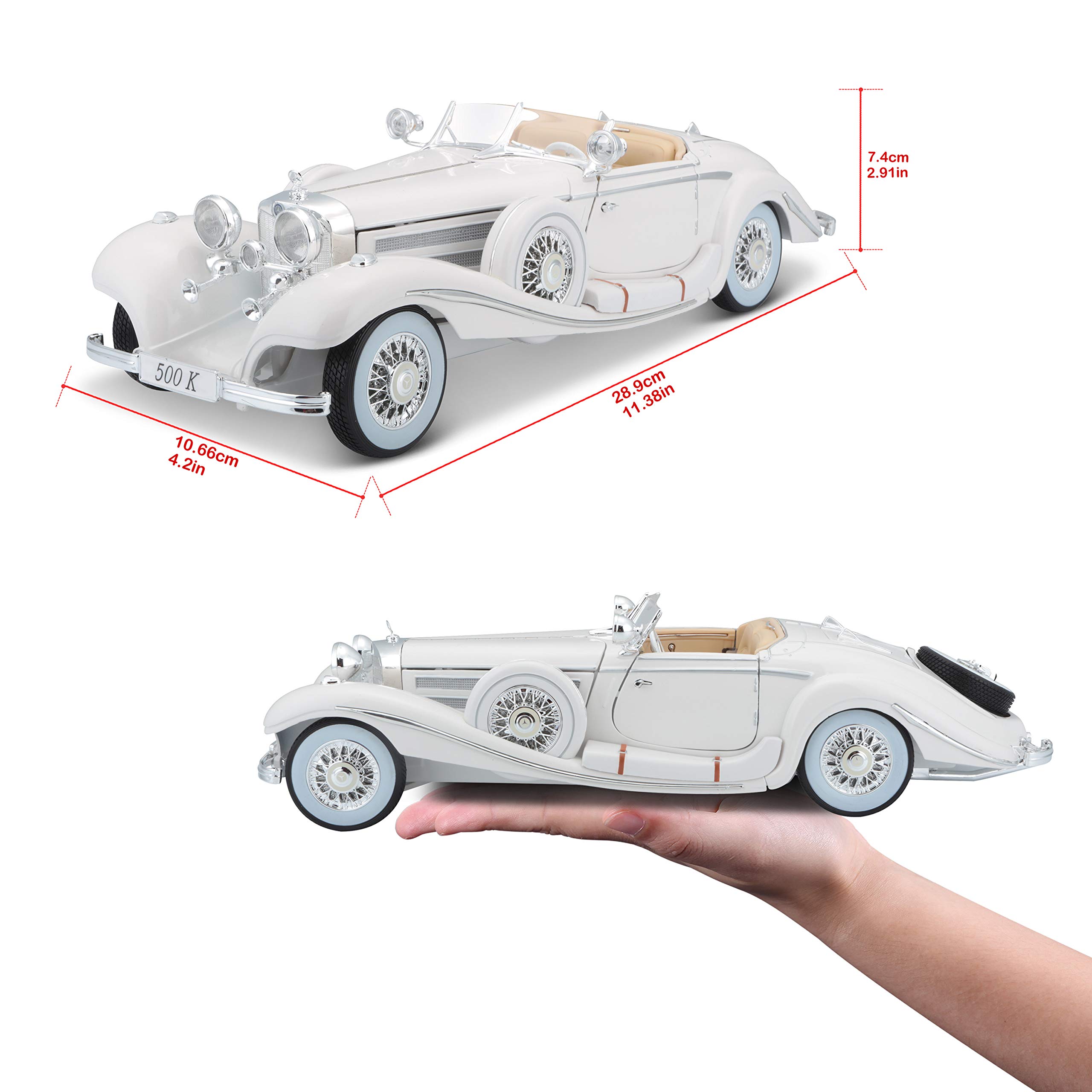 Foto 5 pulgar | Vehículo Fundido A Presión Maisto 1936 M-b 500 K Type Specialroadster 1:18 - Venta Internacional.