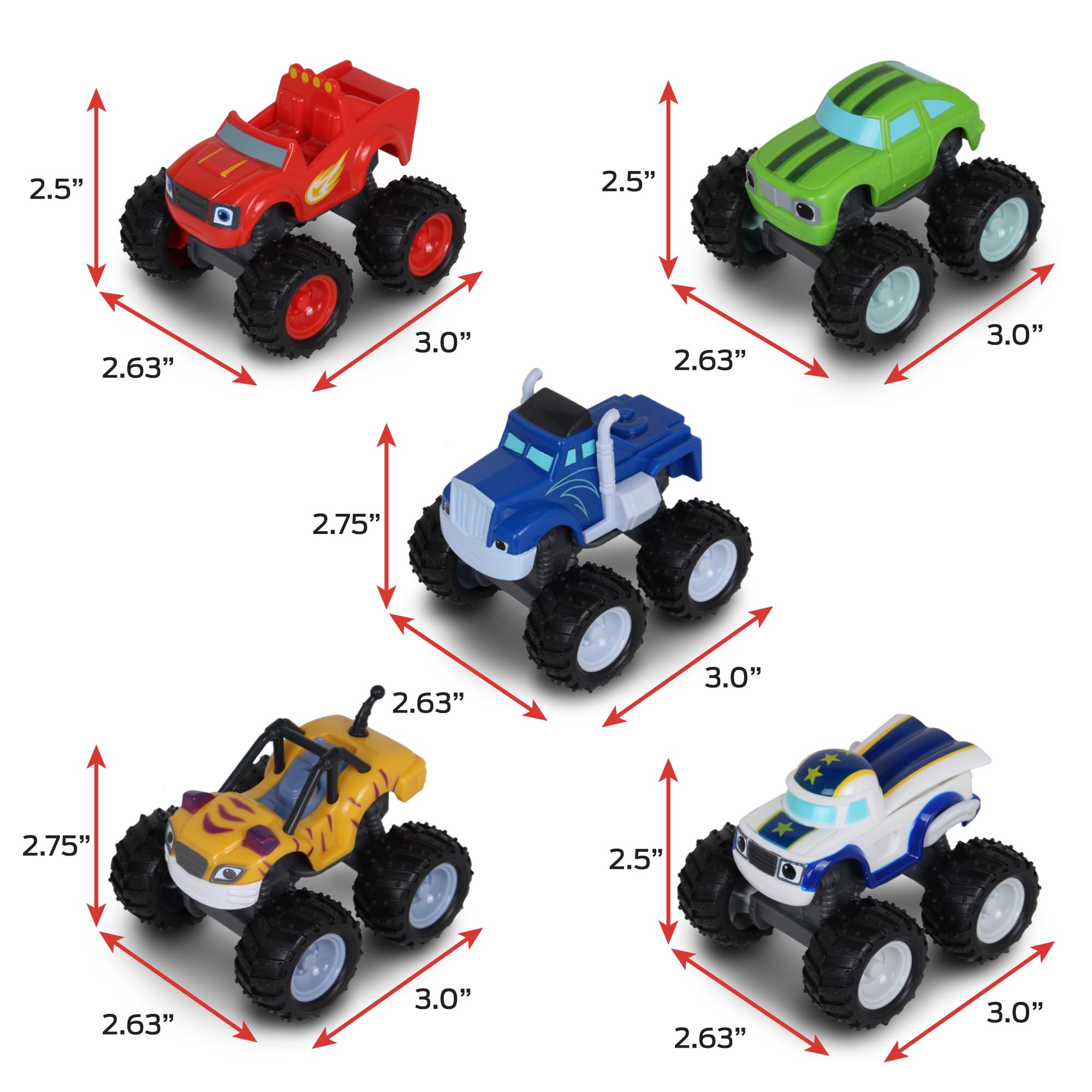 Foto 3 pulgar | Set De Juguetes Nkok Blaze And The Monster Machines, Paquete De 5 - Venta Internacional.