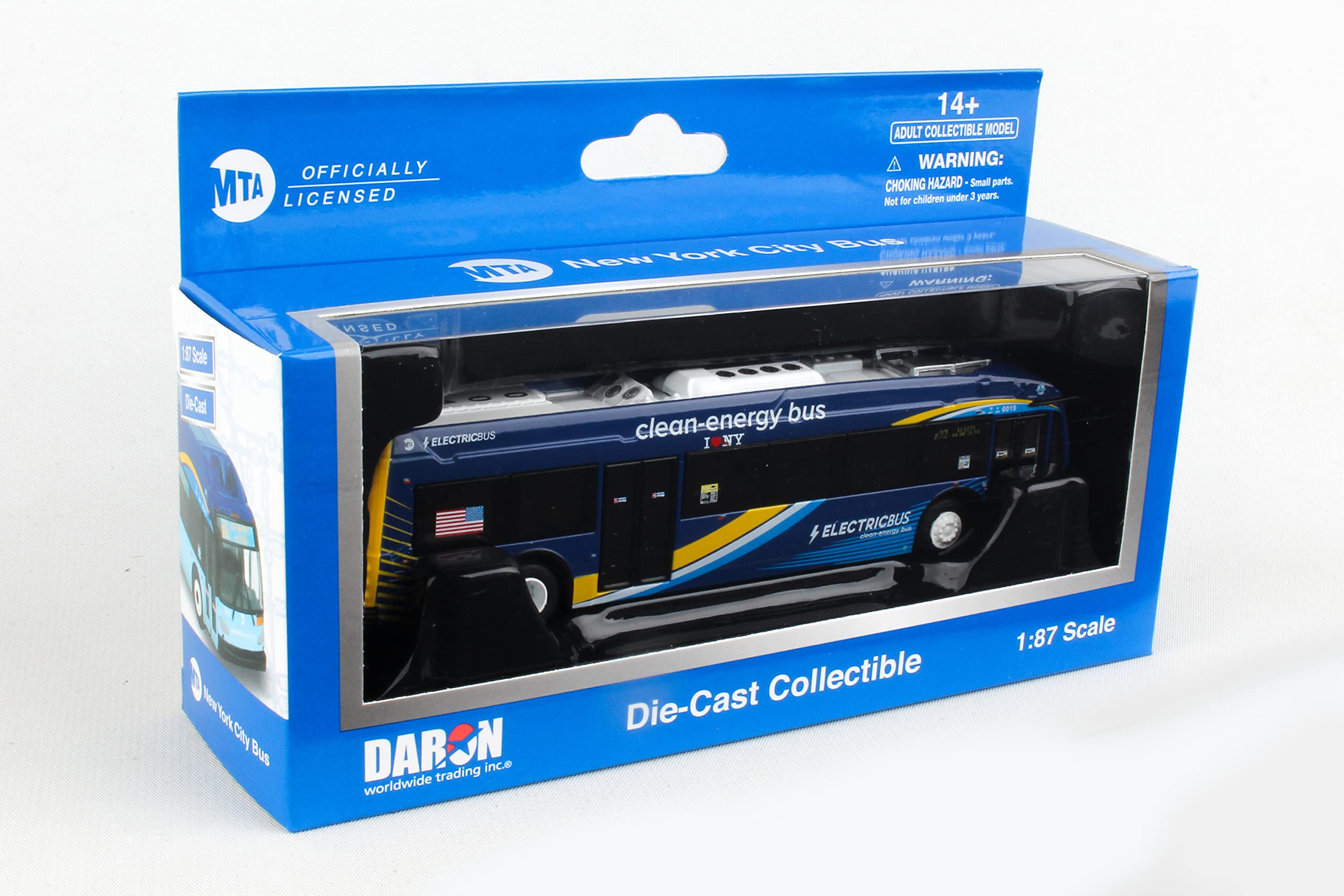 Autobús De Juguete Daron Mta Protera Hybrid 1/87 Azul Eléctrico - Venta Internacional.