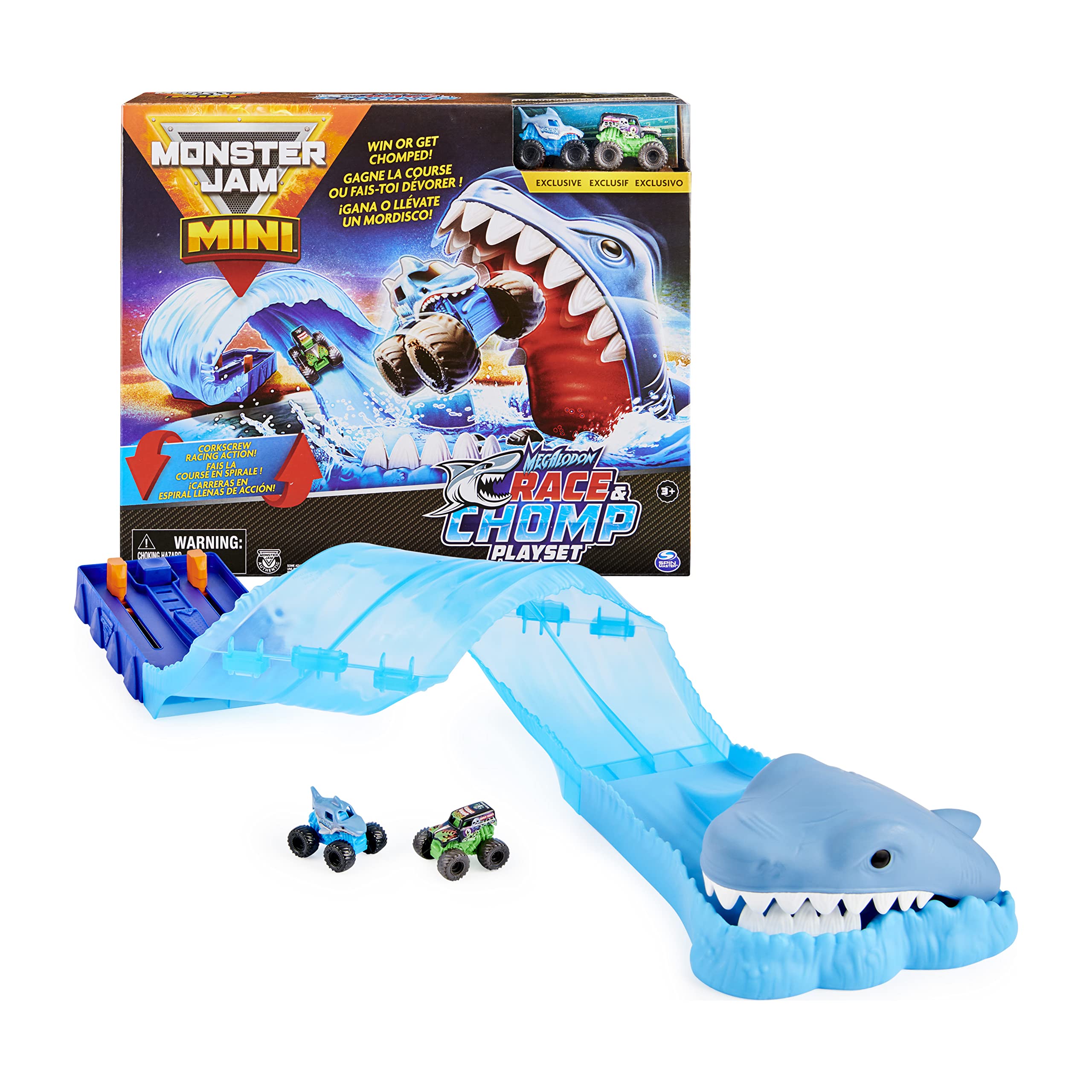 Set Monster Jam Mini Megalodon Race con 2 Camiones 1:87 - Venta Internacional
