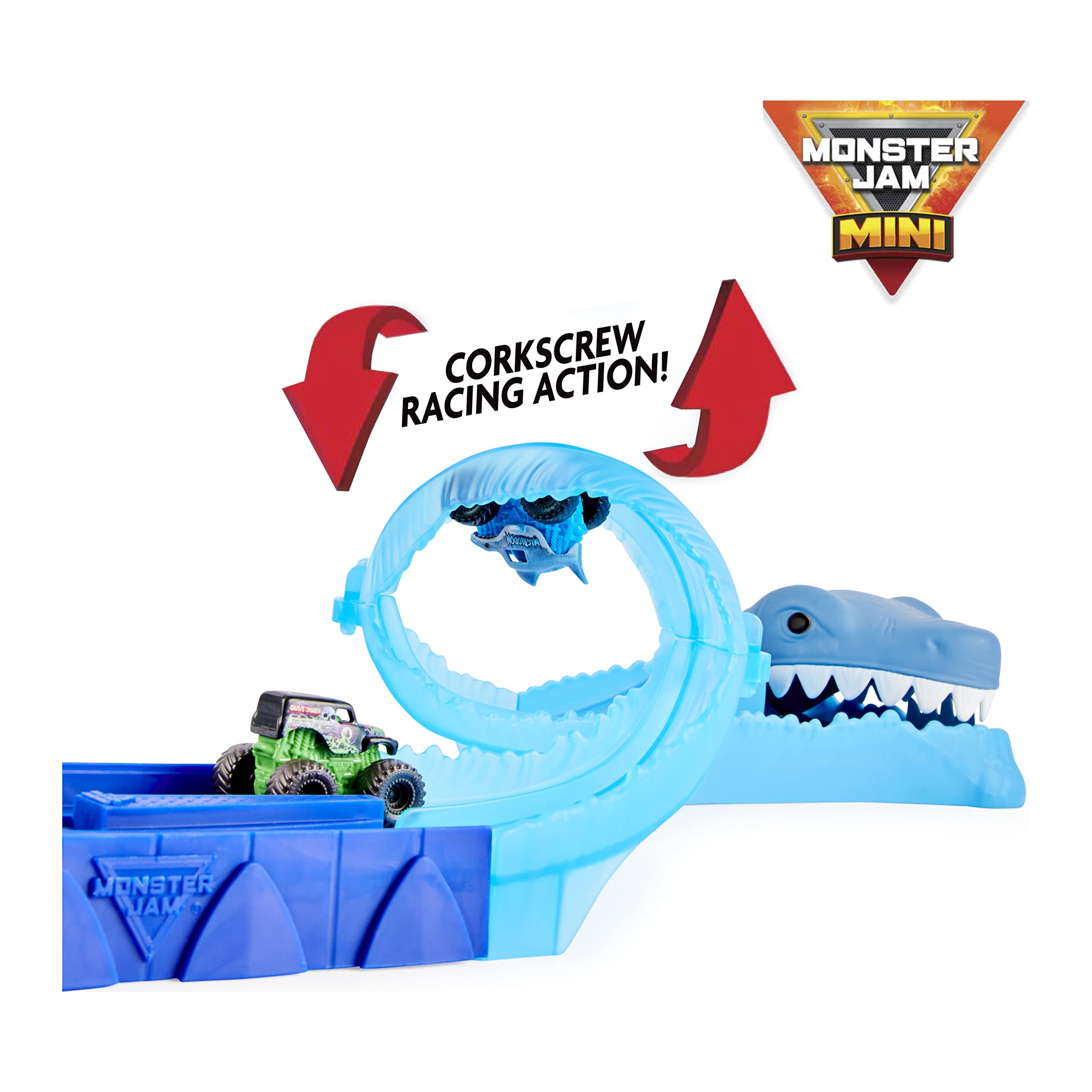 Foto 4 pulgar | Set Monster Jam Mini Megalodon Race con 2 Camiones 1:87 - Venta Internacional