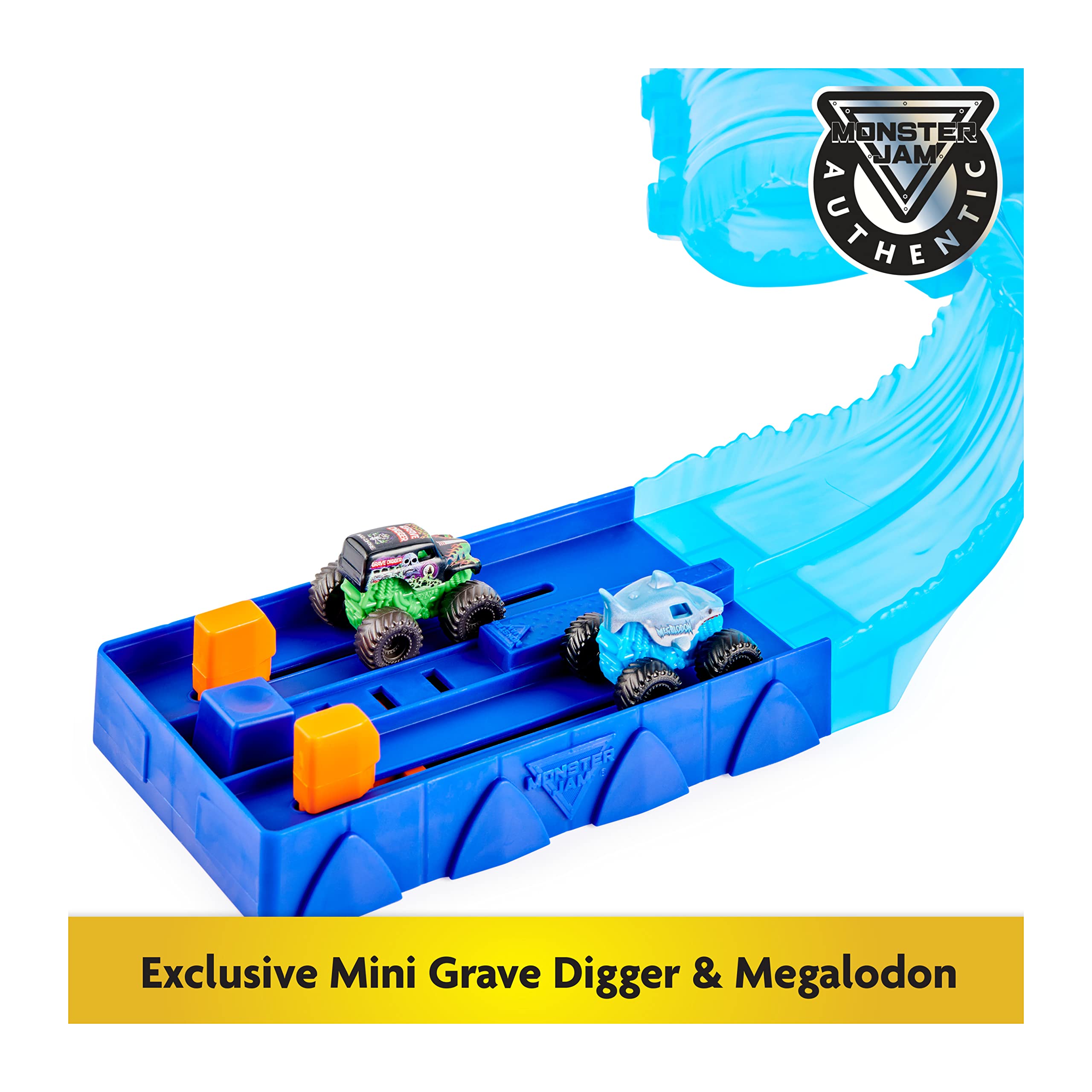 Foto 6 pulgar | Set Monster Jam Mini Megalodon Race con 2 Camiones 1:87 - Venta Internacional