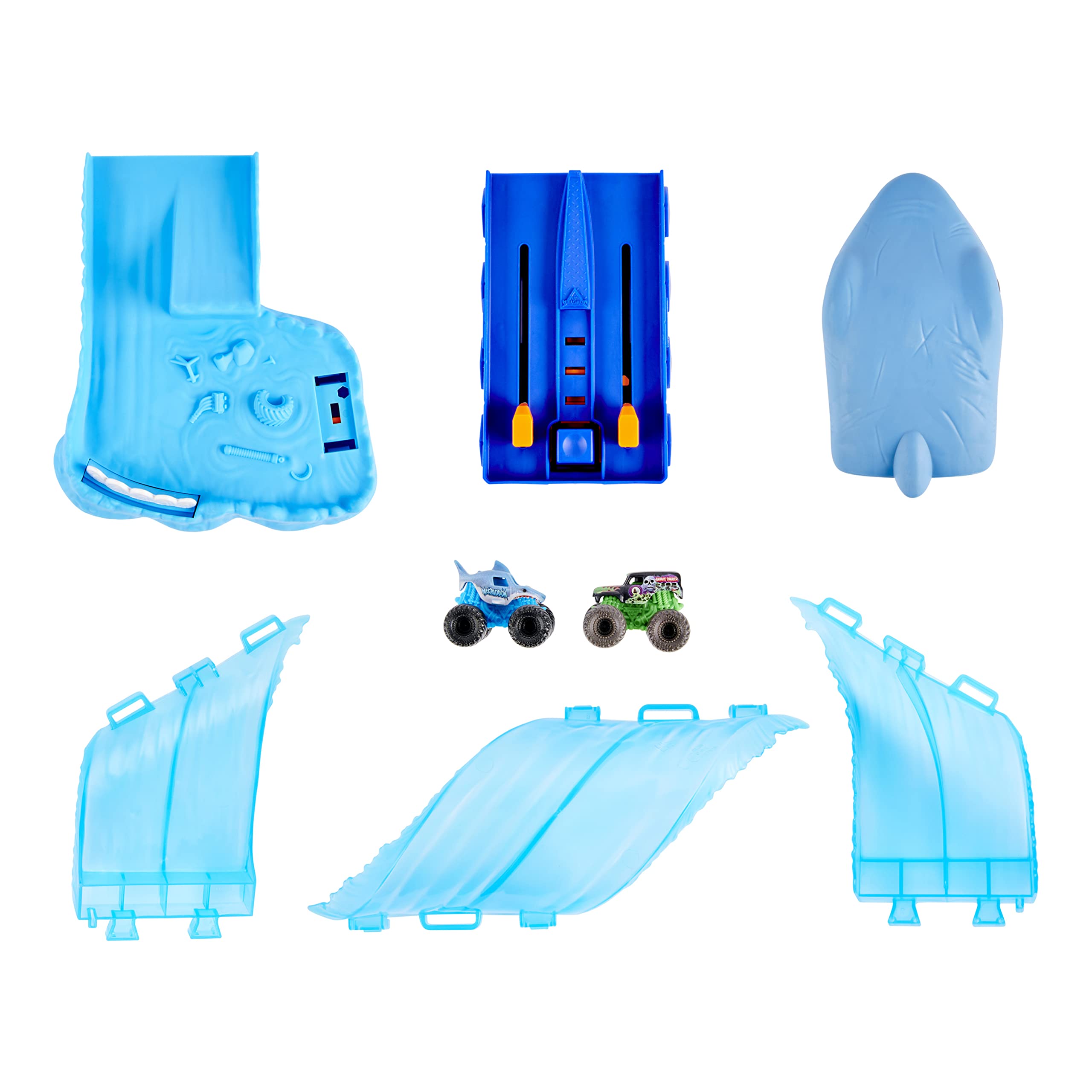 Foto 8 pulgar | Set Monster Jam Mini Megalodon Race con 2 Camiones 1:87 - Venta Internacional