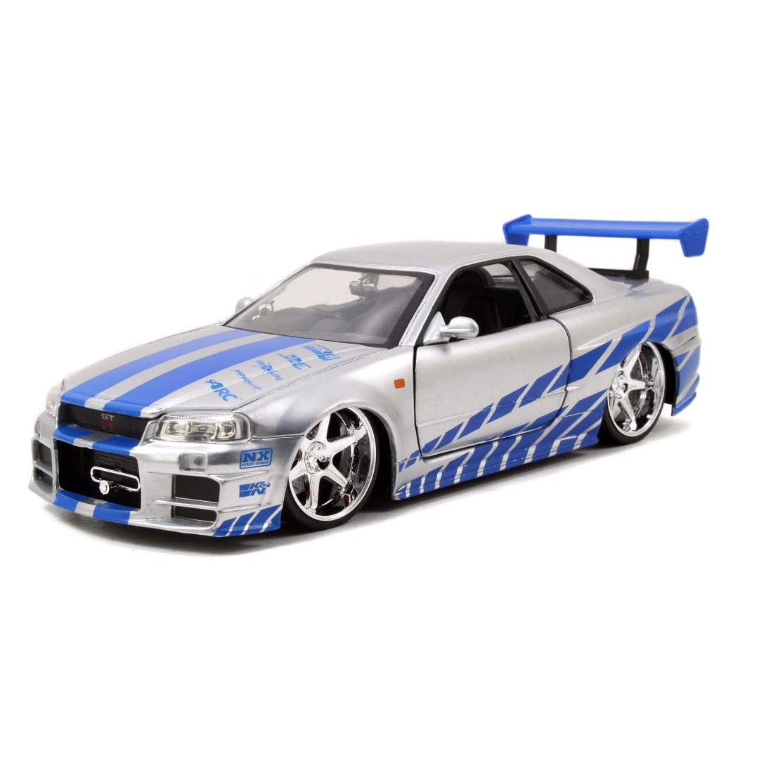 Foto 2 pulgar | Coche Fundido Jada Toys Fast & Furious Brian 2002 Nissan Skyline R34 1:24 - Venta Internacional.