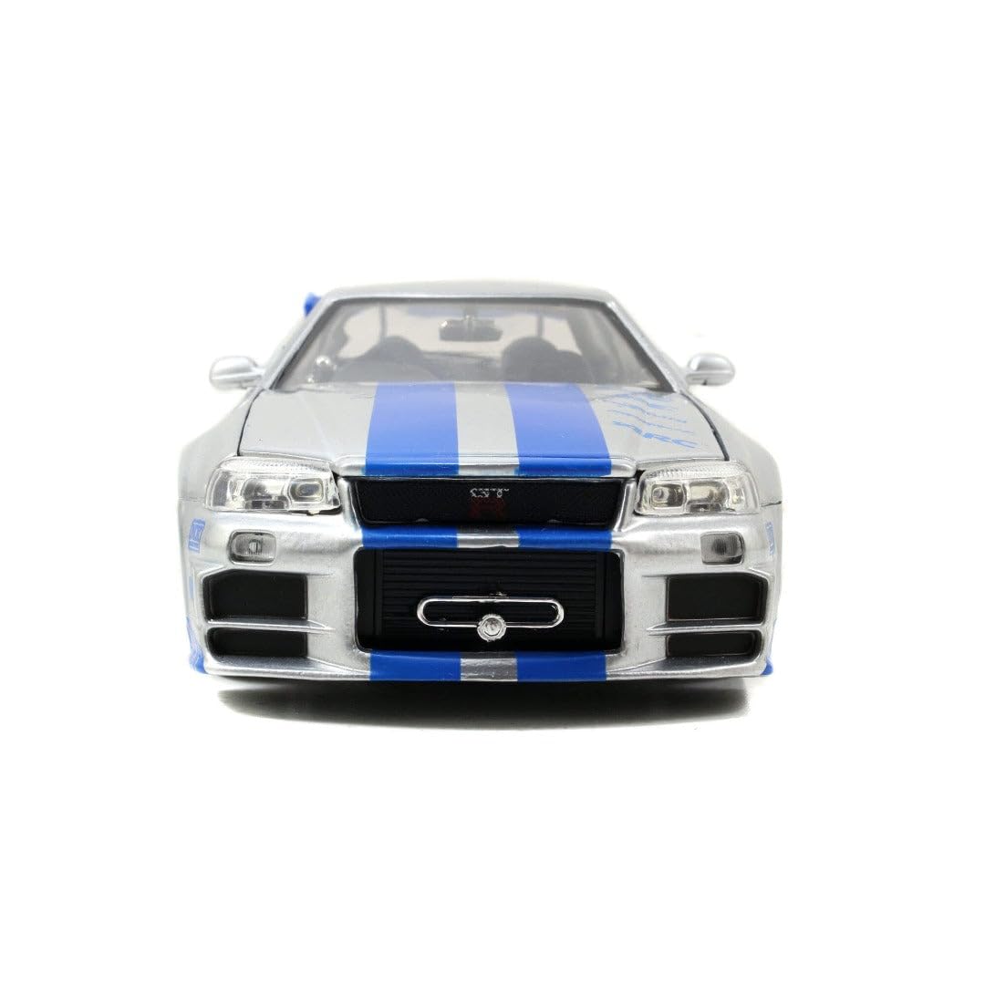 Foto 3 pulgar | Coche Fundido Jada Toys Fast & Furious Brian 2002 Nissan Skyline R34 1:24 - Venta Internacional.