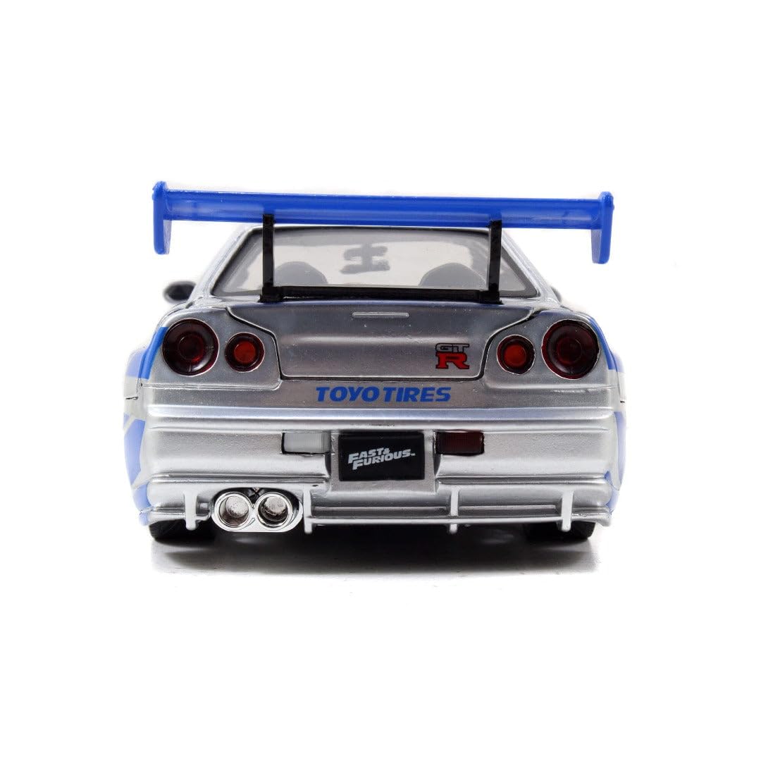 Foto 4 pulgar | Coche Fundido Jada Toys Fast & Furious Brian 2002 Nissan Skyline R34 1:24 - Venta Internacional.