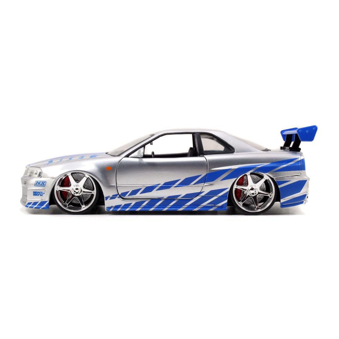 Foto 5 pulgar | Coche Fundido Jada Toys Fast & Furious Brian 2002 Nissan Skyline R34 1:24 - Venta Internacional.
