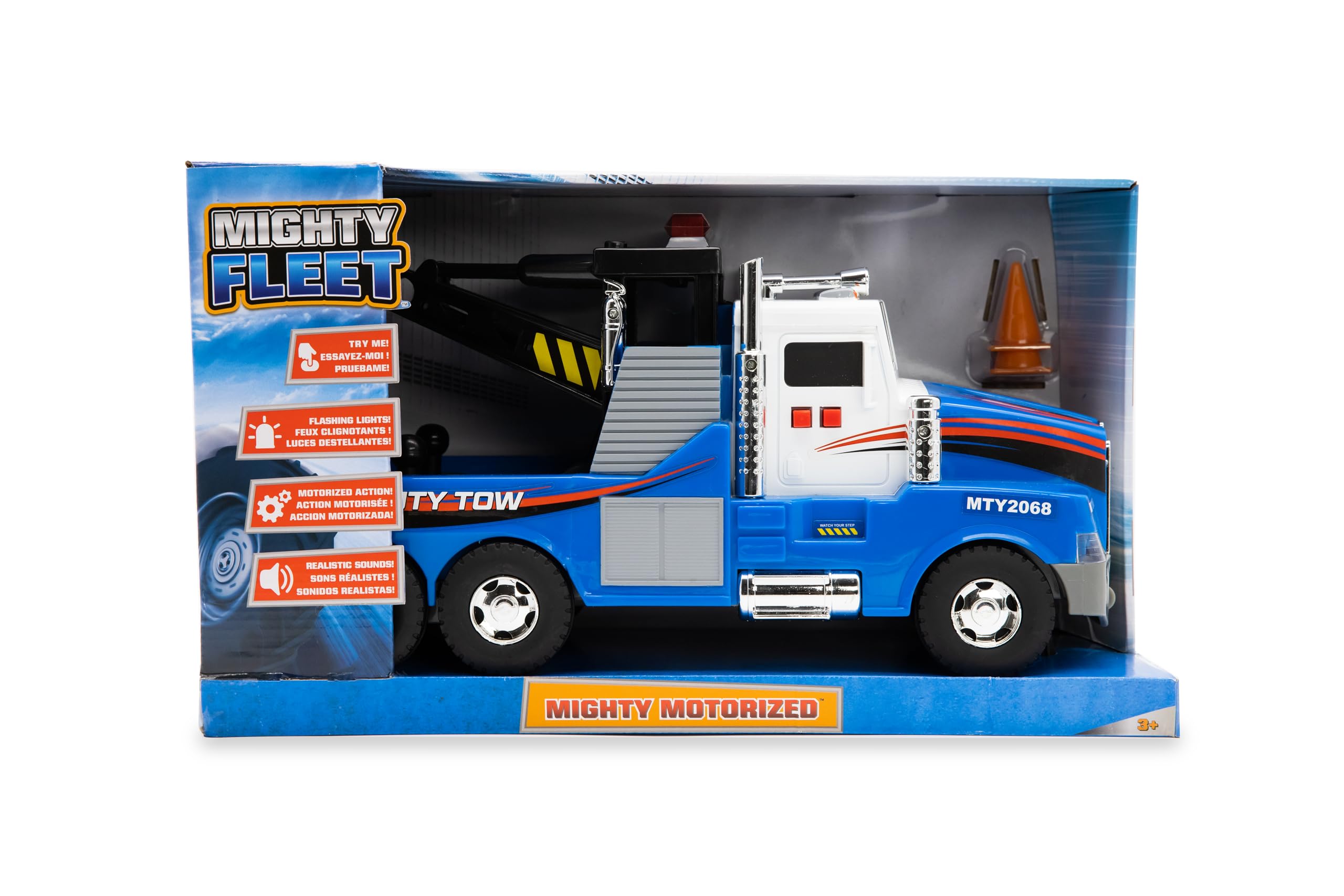 Foto 6 pulgar | Grúa De Juguete Mighty Fleet Mighty Motorizada Con Luces Y Sonidos - Venta Internacional.