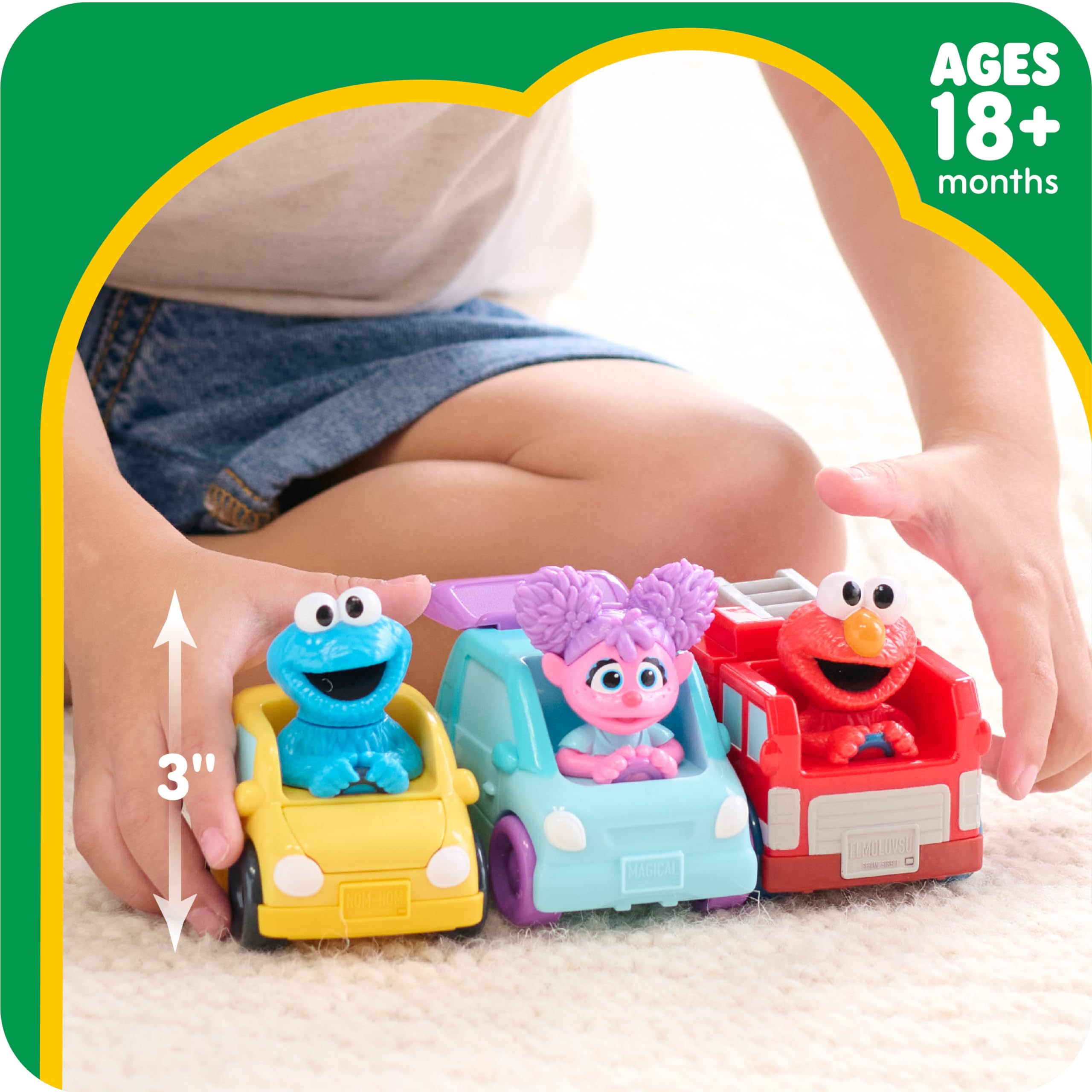 Foto 5 | Vehículos de Juguete Just Play Sesame Street Twist And Pop 3 Piezas - Venta Internacional
