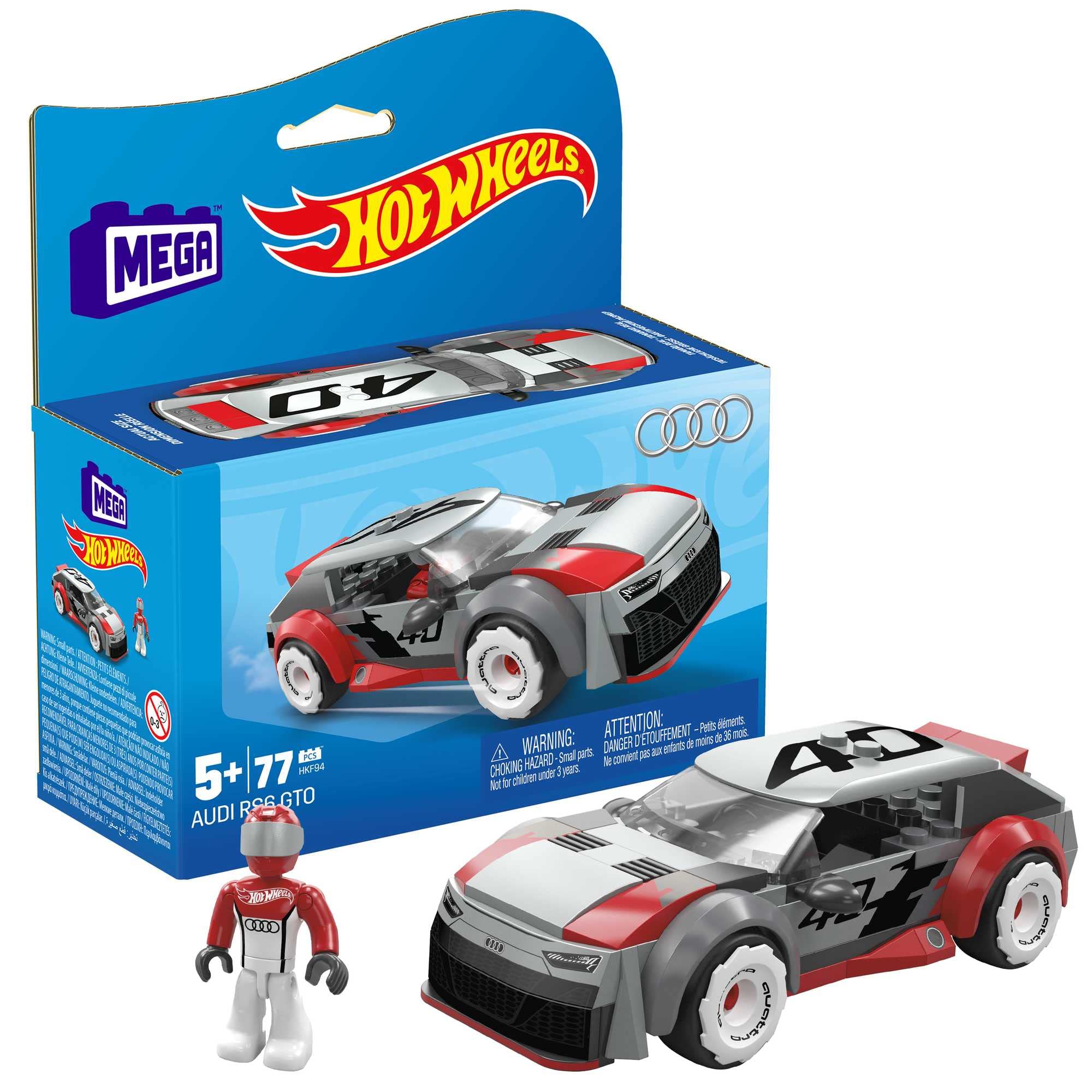 Set De Juego De Construcción Mega Hot Wheels Para Audi Rs 6 Gto, 7 Piezas - Venta Internacional.