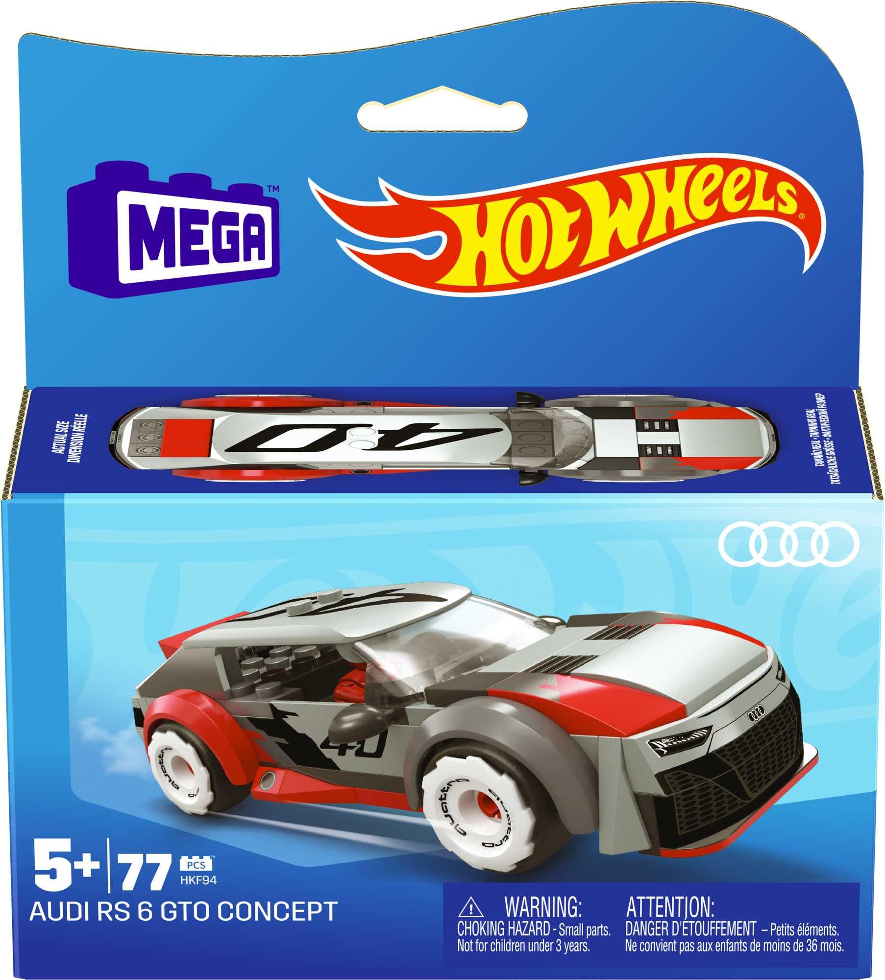 Foto 7 pulgar | Set De Juego De Construcción Mega Hot Wheels Para Audi Rs 6 Gto, 7 Piezas - Venta Internacional.