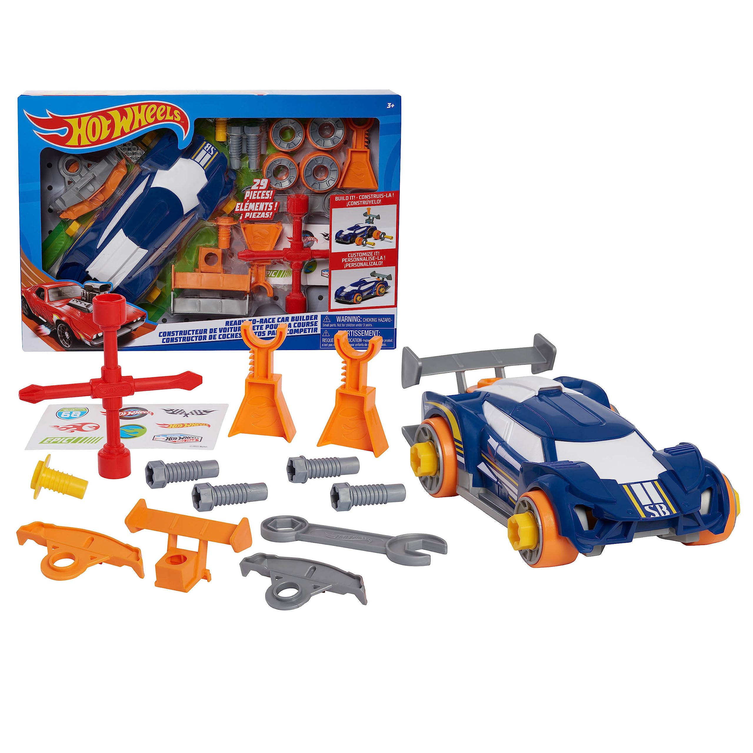 Foto 2 pulgar | Set De Construcción De Coches Toy Hot Wheels Listo Para Correr Super Blitzen - Venta Internacional.
