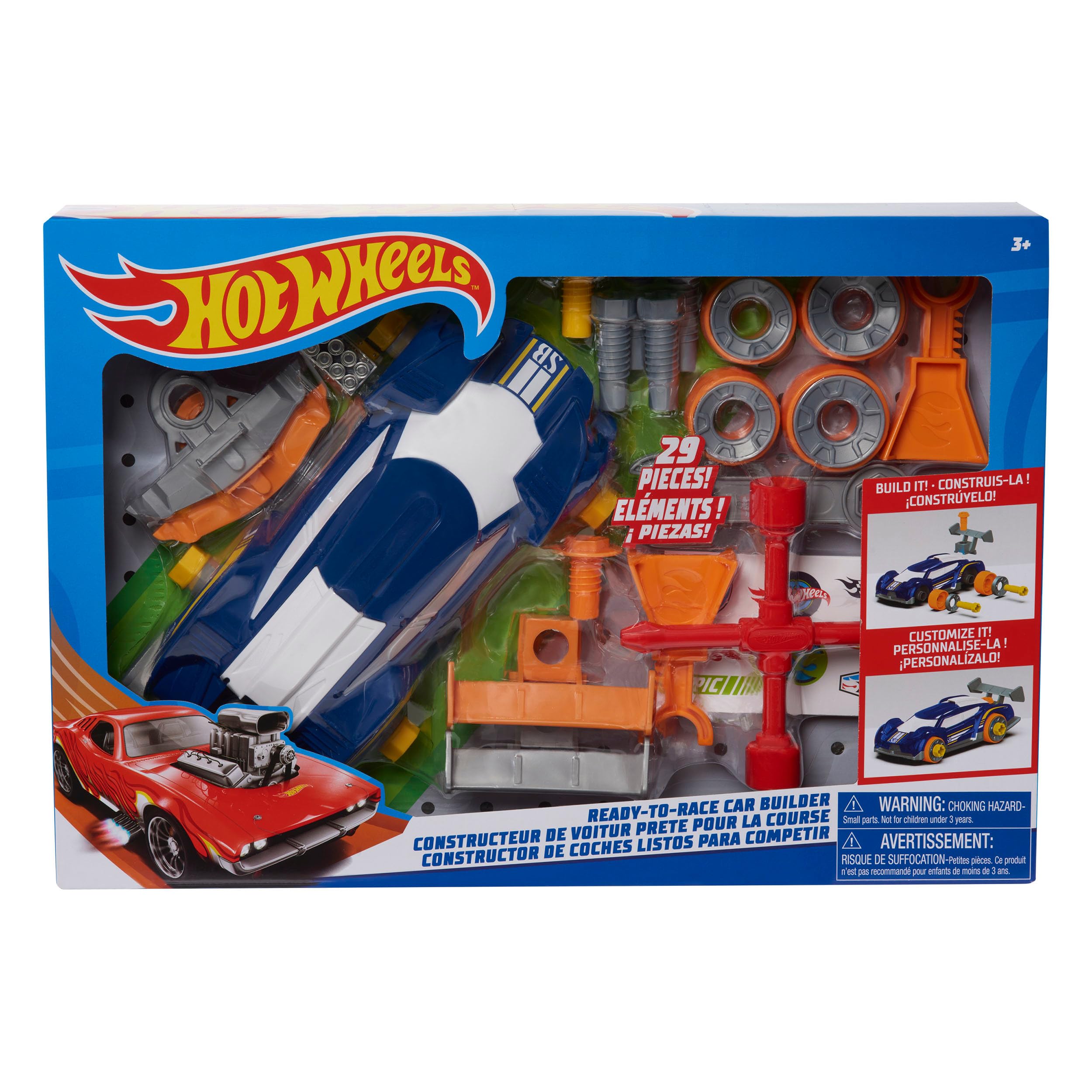Foto 5 | Set De Construcción De Coches Toy Hot Wheels Listo Para Correr Super Blitzen - Venta Internacional.