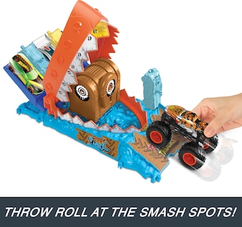 Foto 2 | Camión De Juguete Y Set De Juego Hot Wheels Monster Trucks Arena Smashers - Venta Internacional.