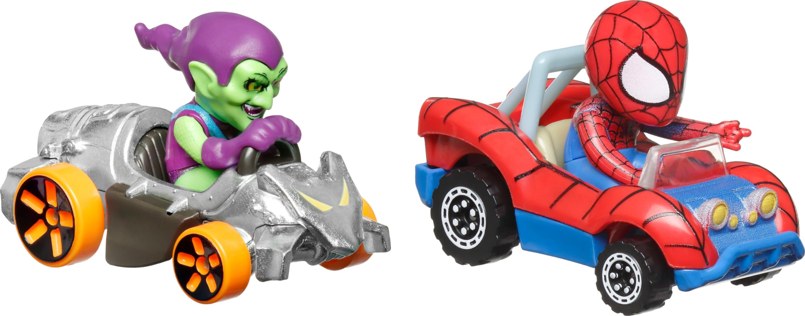 Pack De 2 Unidades De Hot Wheels Racerverse De Toy Cars Con Spider Man Y Green Goblin - Venta Internacional.