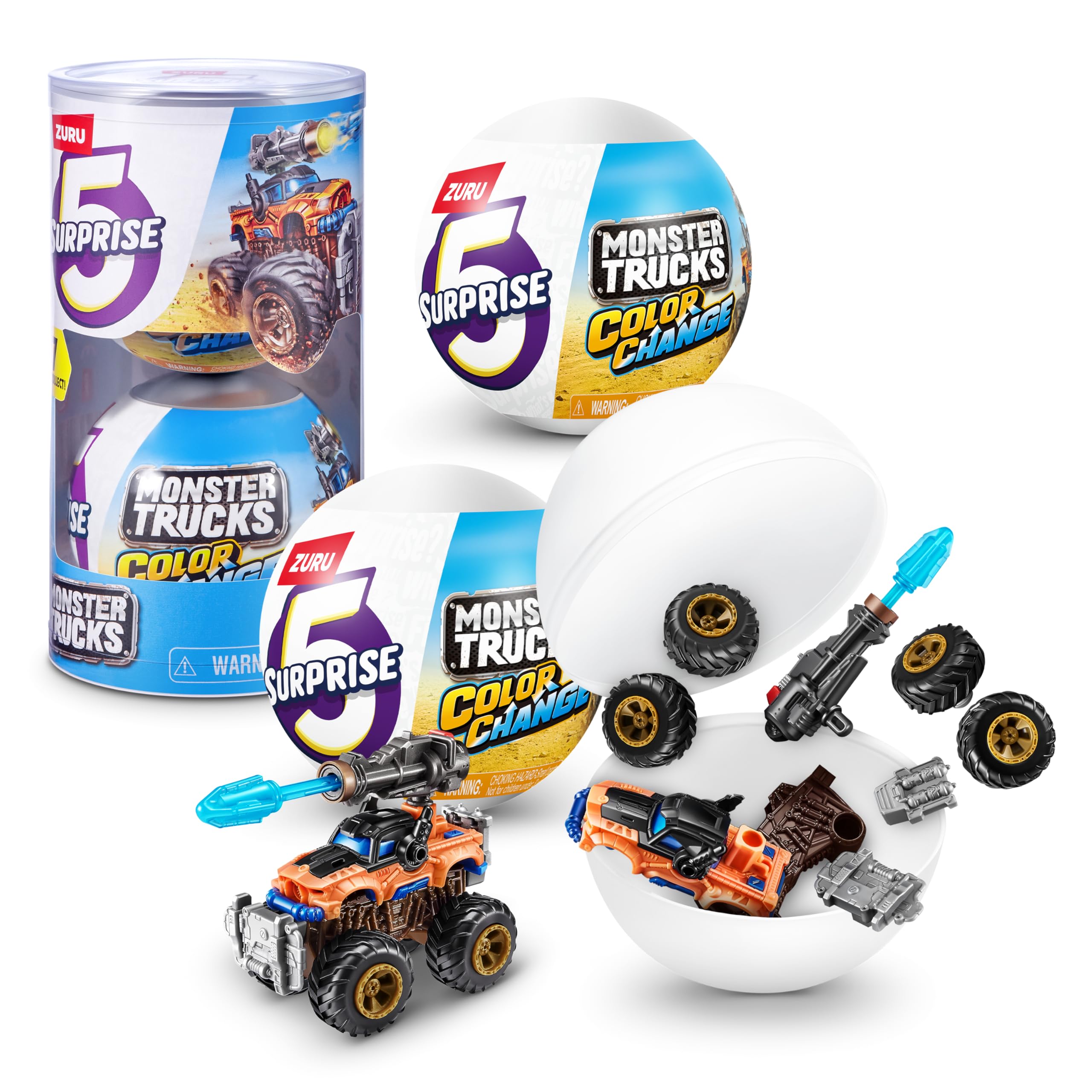 Paquete De 2 Unidades De Toy 5 Surprise Monster Trucks Series 3 Que Cambian De Color - Venta Internacional.