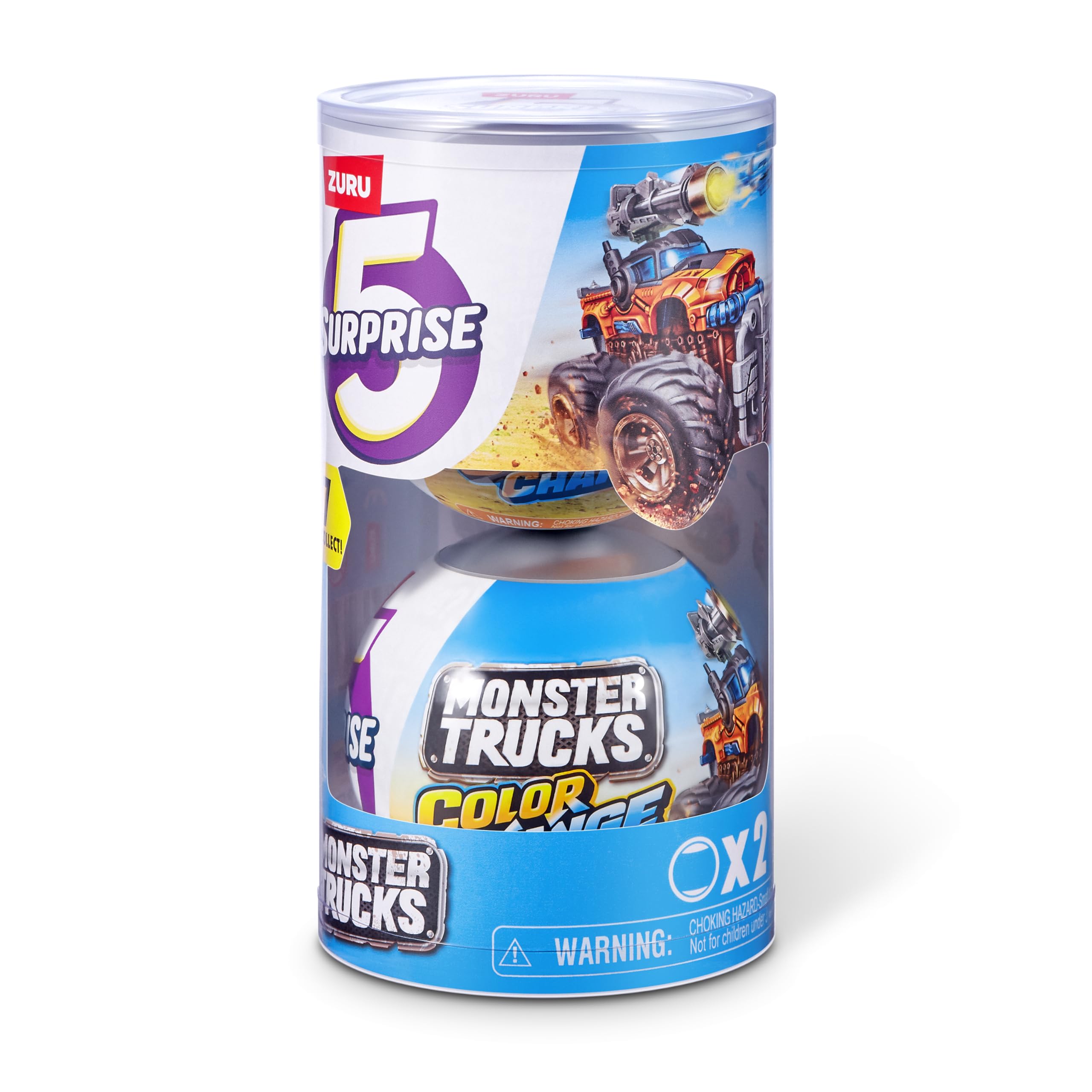 Foto 2 | Paquete De 2 Unidades De Toy 5 Surprise Monster Trucks Series 3 Que Cambian De Color - Venta Internacional.