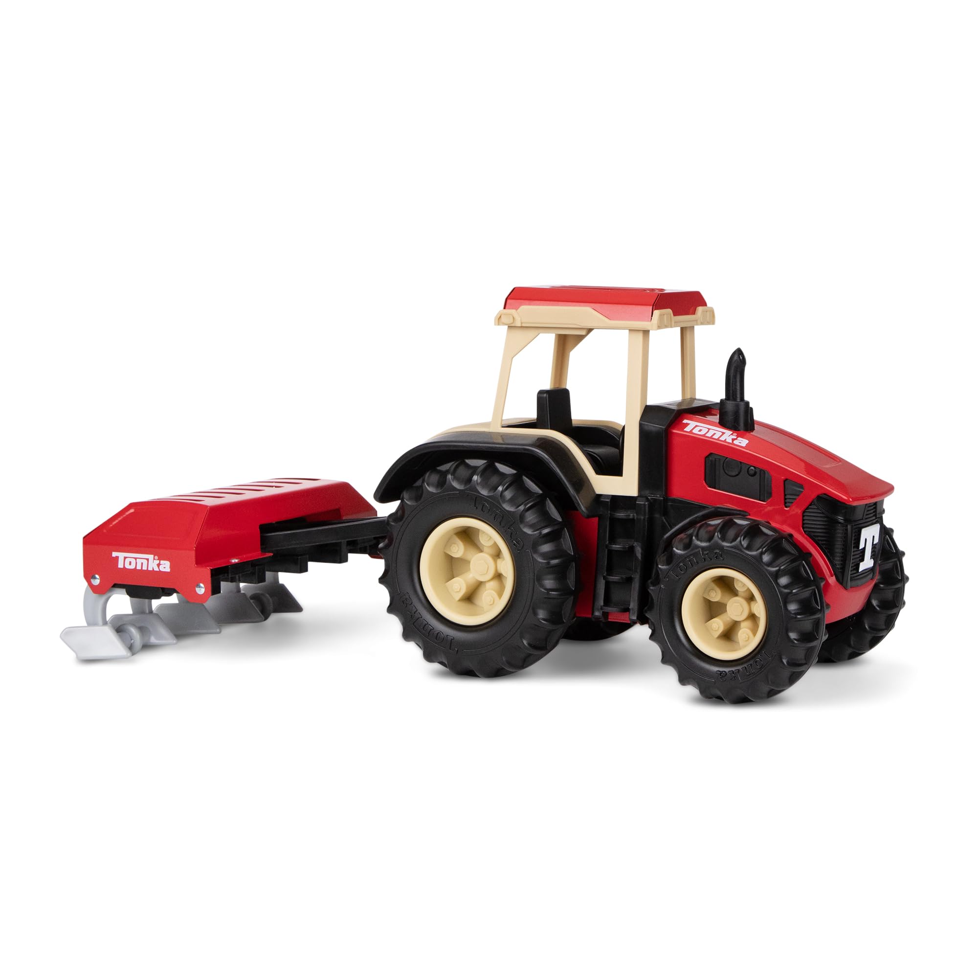 Foto 2 | Camión De Juguete Tonka Steel Classics Farm Tractor & Plow, Rojo, Más De 3 Años - Venta Internacional.