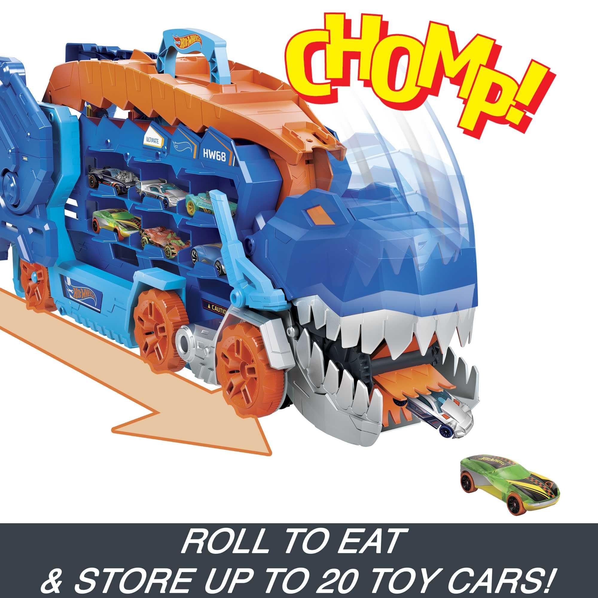 Foto 4 pulgar | Set De Pista De Coche De Juguete Hot Wheels City Ultimate T-rex Transporter - Venta Internacional.