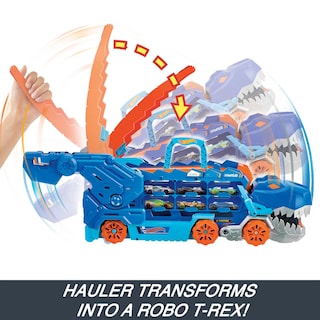 Foto 4 | Set De Pista De Coche De Juguete Hot Wheels City Ultimate T-rex Transporter - Venta Internacional.