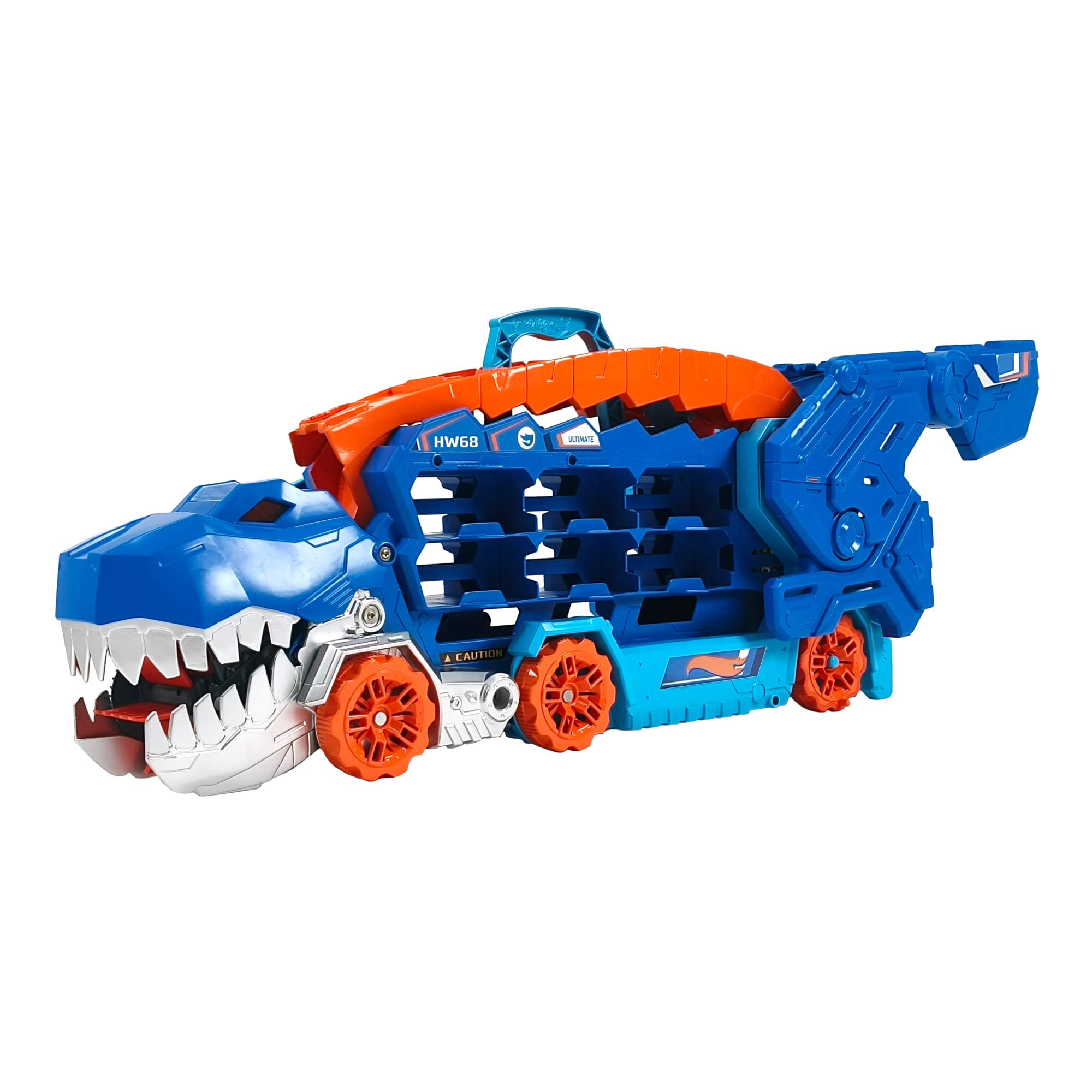 Foto 8 pulgar | Set De Pista De Coche De Juguete Hot Wheels City Ultimate T-rex Transporter - Venta Internacional.