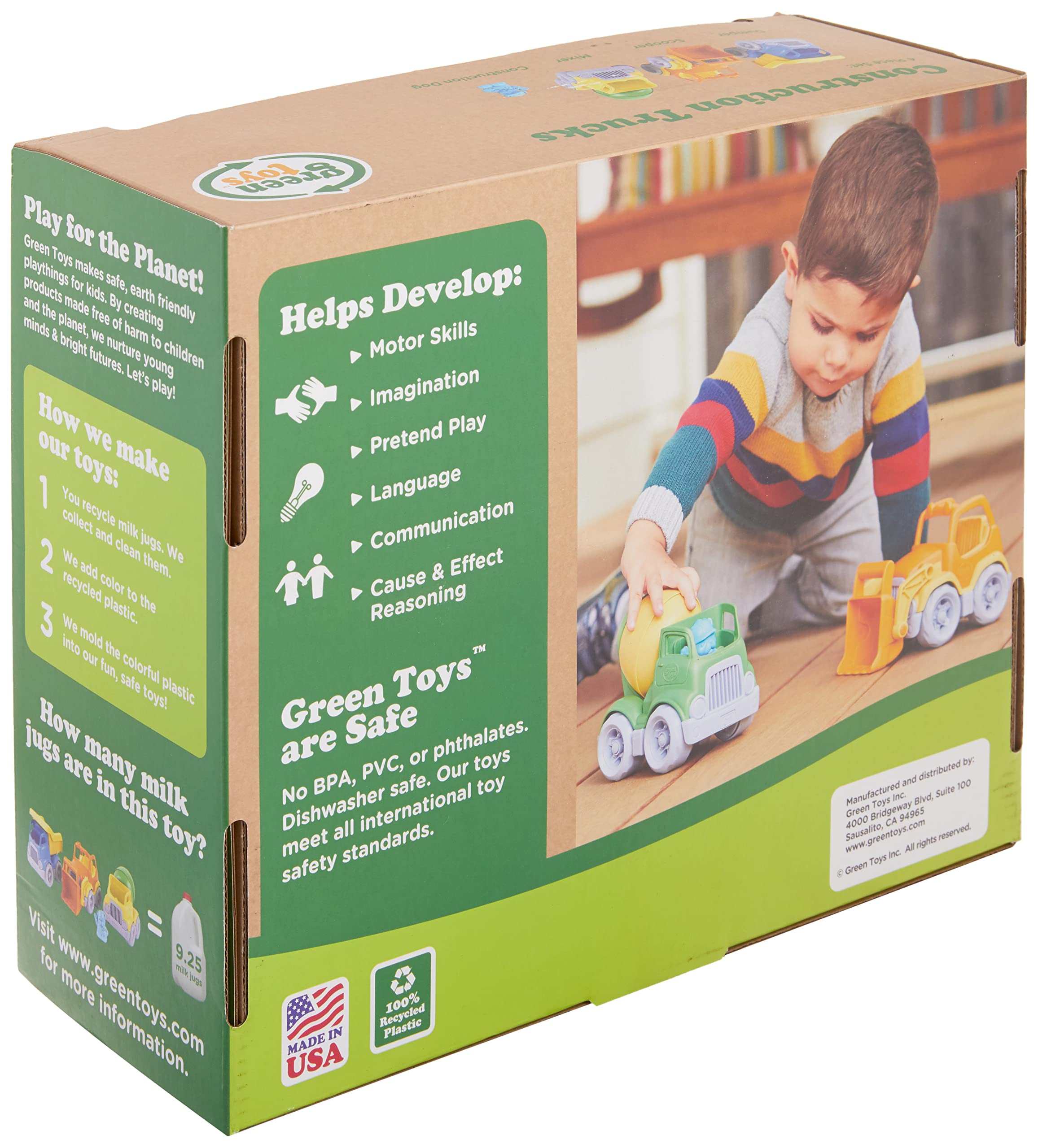 Foto 3 pulgar | Paquete De 3 Juguetes Ecológicos Para Vehículos De Construcción Con Cuchara, Volquete Y Batidora - Venta Internacional
