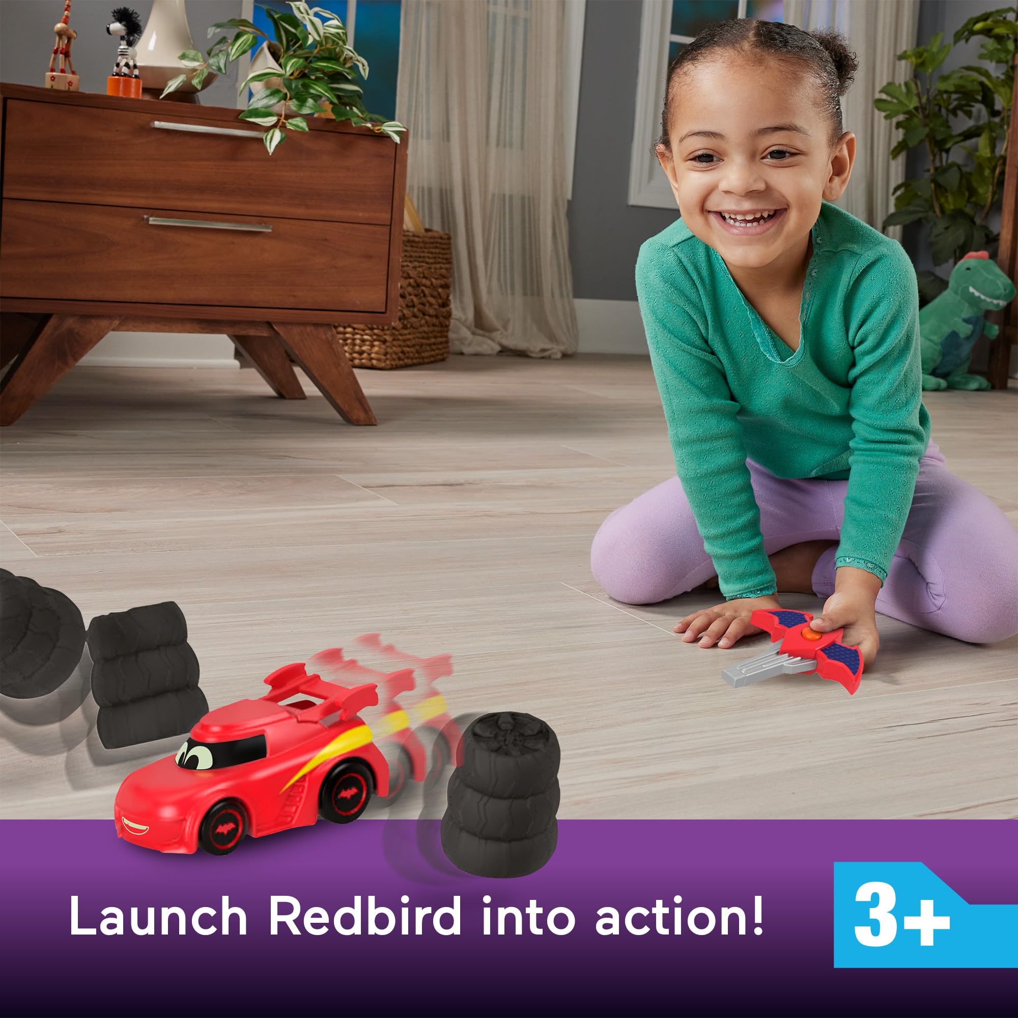 Foto 3 pulgar | Coche De Carreras De Juguete Fisher-price Dc Batwheels Redbird A Escala 1:55 - Venta Internacional.