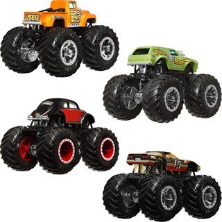 Foto 4 | Juego De 4 Unidades Toy Trucks Hot Wheels Monster Trucks A Escala 1:64 - Venta Internacional.
