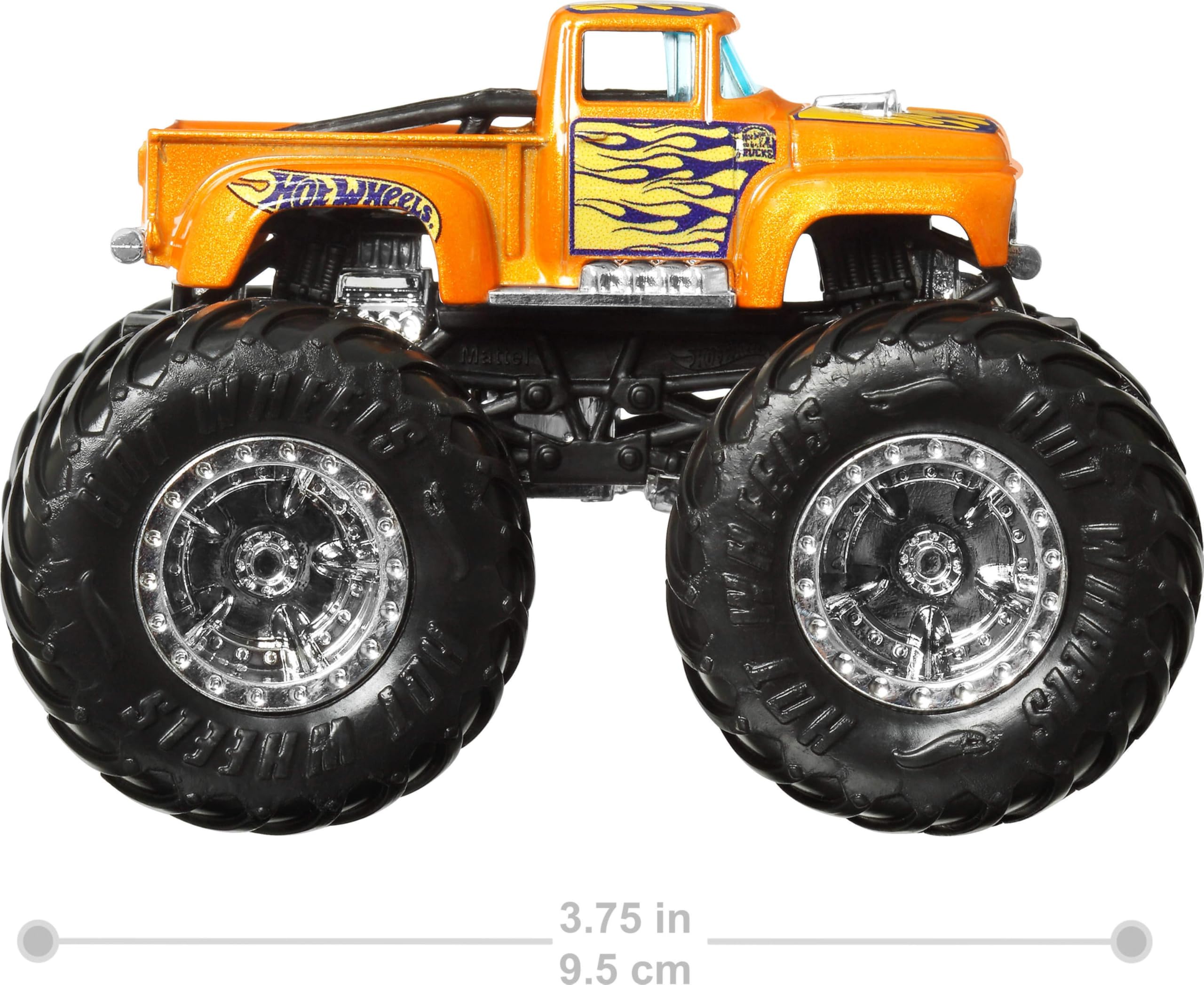 Foto 6 pulgar | Juego De 4 Unidades Toy Trucks Hot Wheels Monster Trucks A Escala 1:64 - Venta Internacional.