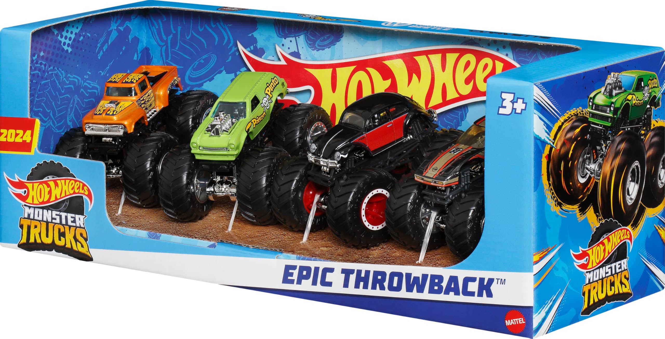 Foto 7 pulgar | Juego De 4 Unidades Toy Trucks Hot Wheels Monster Trucks A Escala 1:64 - Venta Internacional.