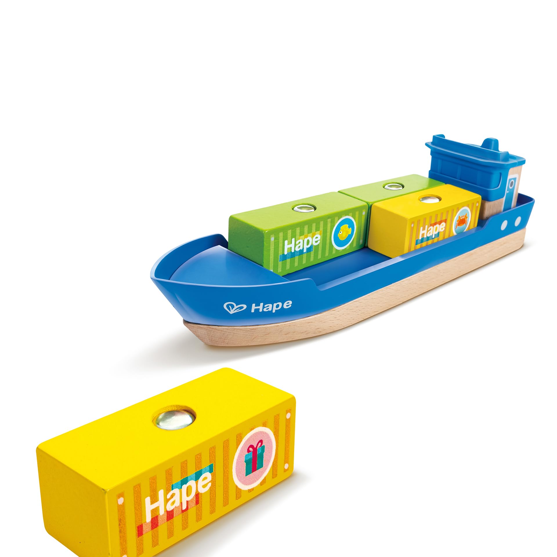 Foto 3 pulgar | Set De Juego Toy Boat And Crane Hape Cargo Ship & Crane 3y+ - Venta Internacional.