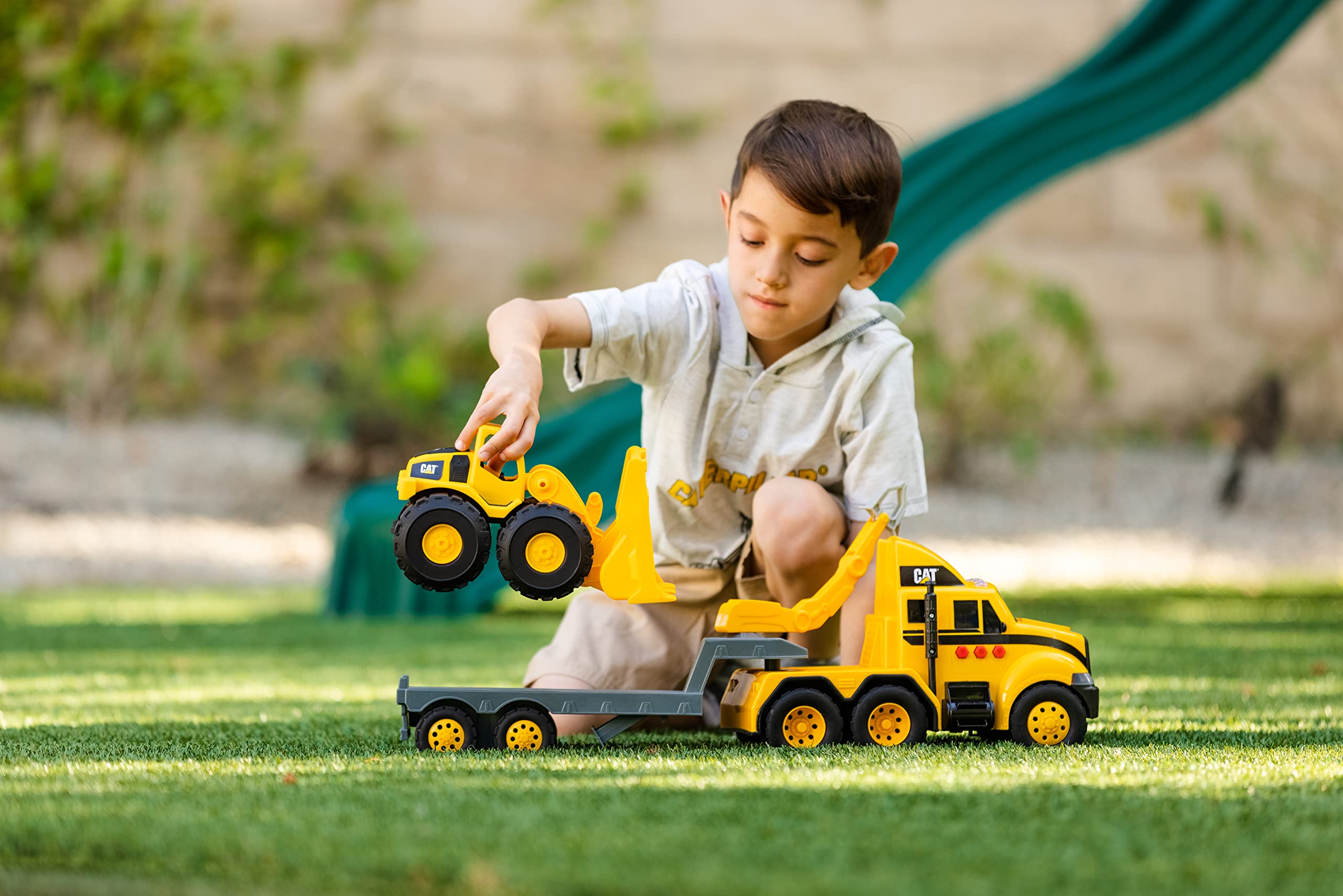 Foto 4 pulgar | Semirremolque Cat Heavy Mover De Juguete De Construcción Con Remolque Para Más De 3 Años - Venta Internacional.