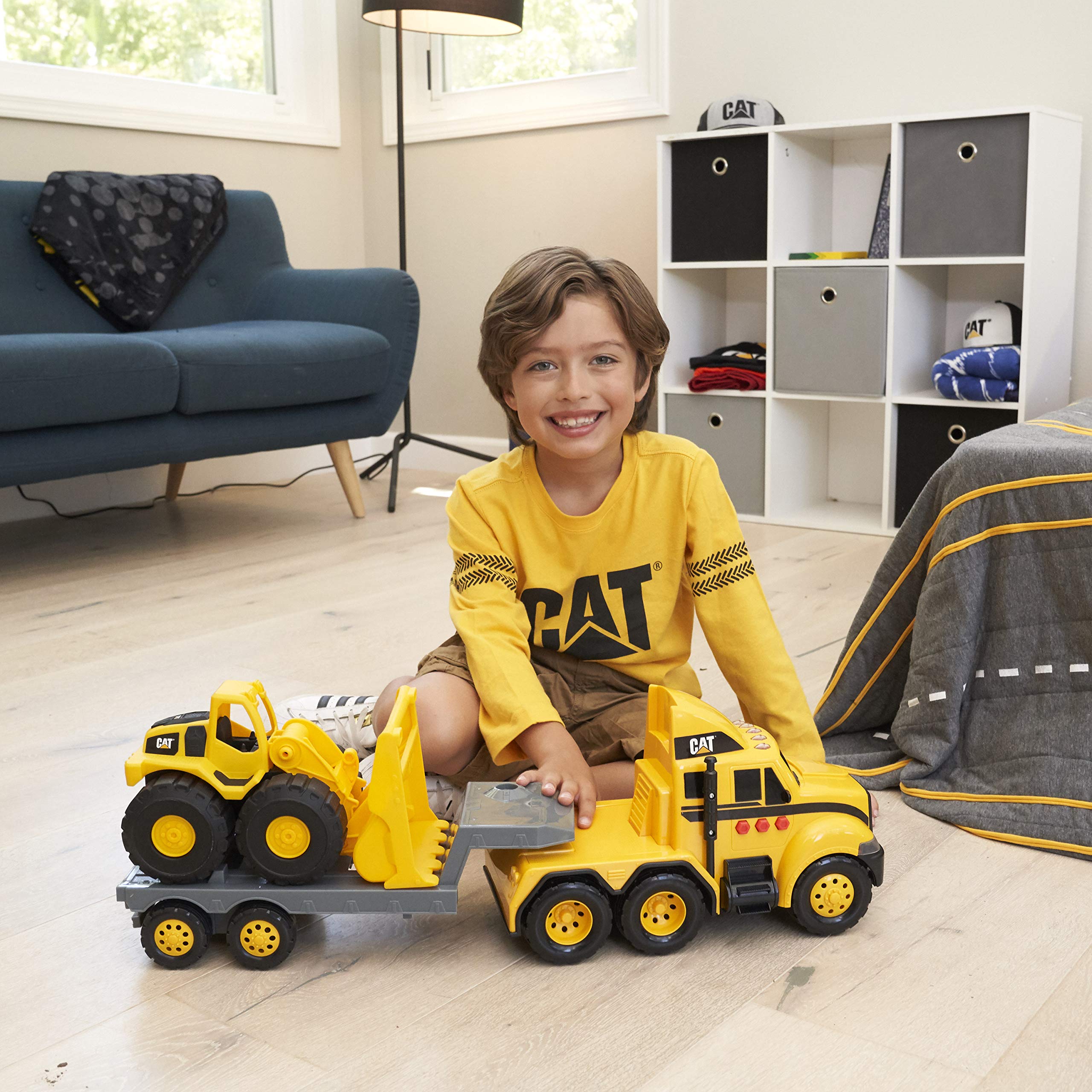 Foto 7 pulgar | Semirremolque Cat Heavy Mover De Juguete De Construcción Con Remolque Para Más De 3 Años - Venta Internacional.