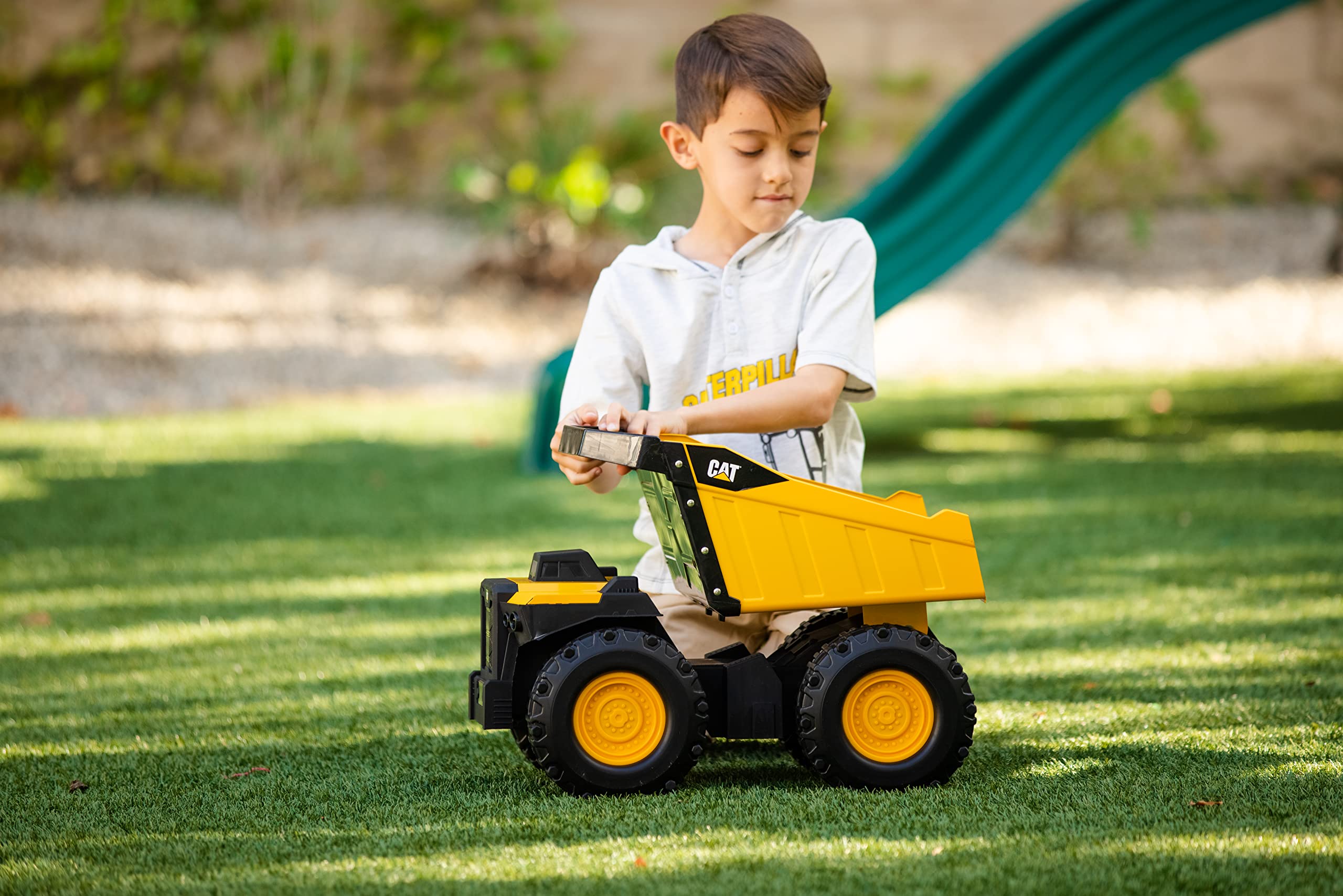 Foto 6 | Camión Volquete Cat Mighty Steel De 20 Pulgadas De Construction Toy - Venta Internacional.