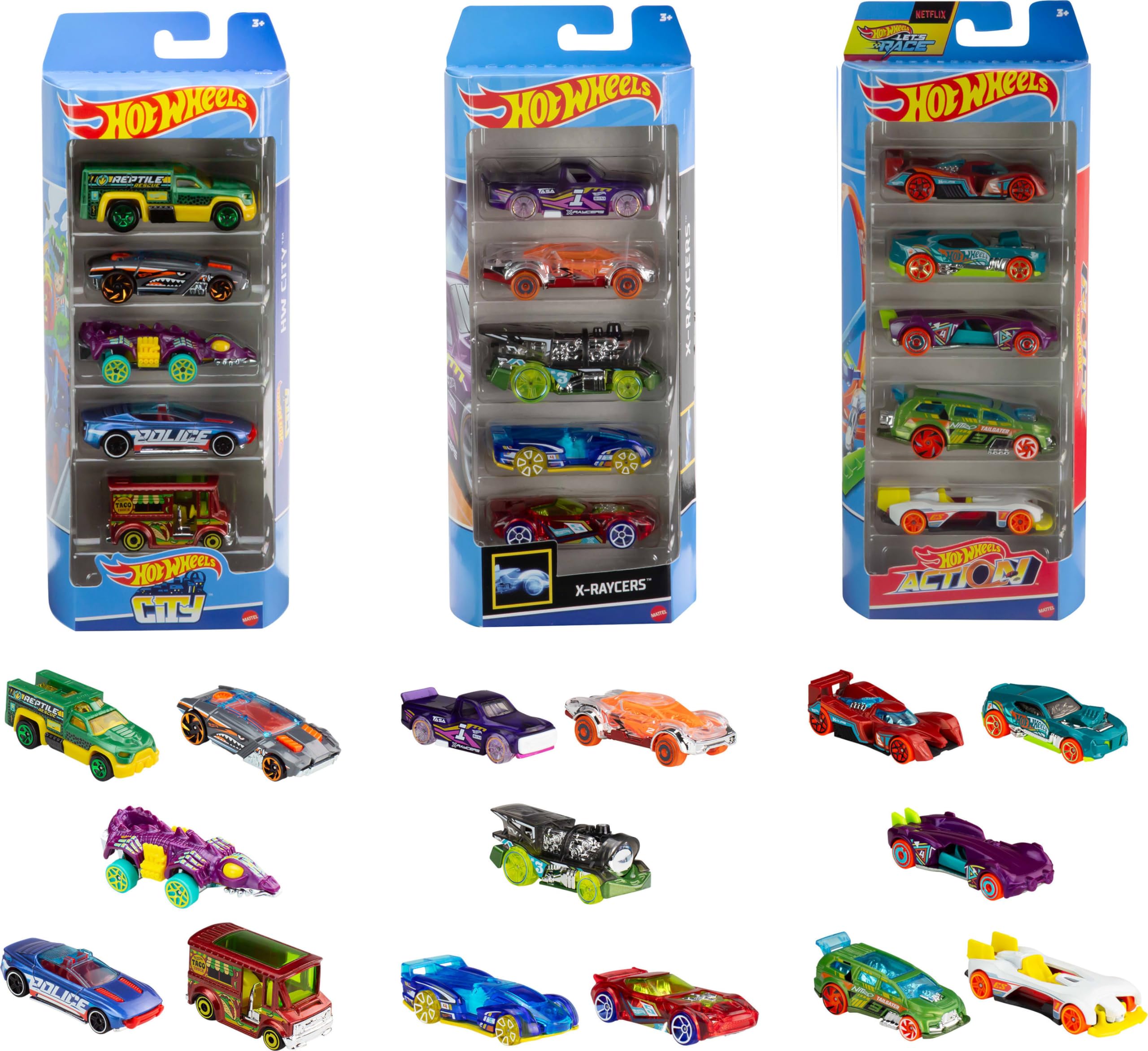 Paquete Hot Wheels De Toy Cars 15 A Escala 1:64 Con 3 Paquetes De 5 - Venta Internacional.